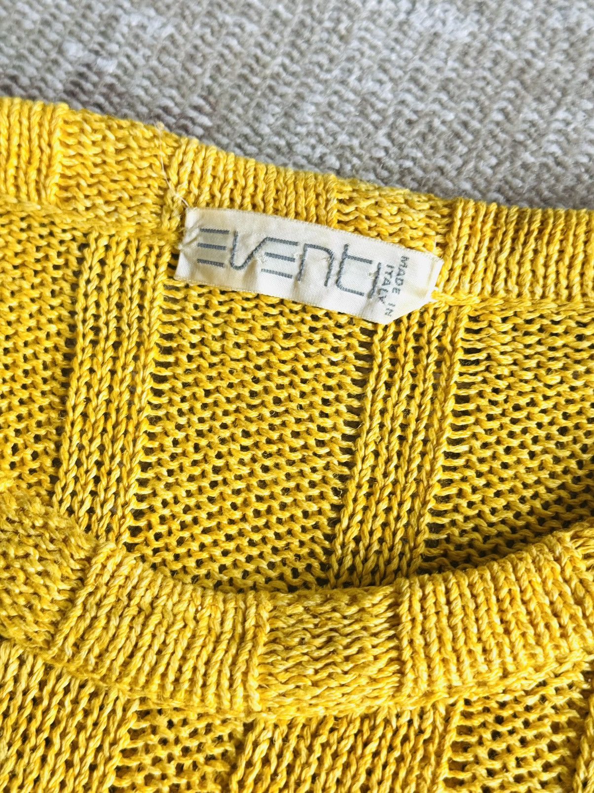Vintage Vintage Italian cable knit linen sweater golden yellow sz 48 Size US M / EU 48-50 / 2 - 3 Thumbnail