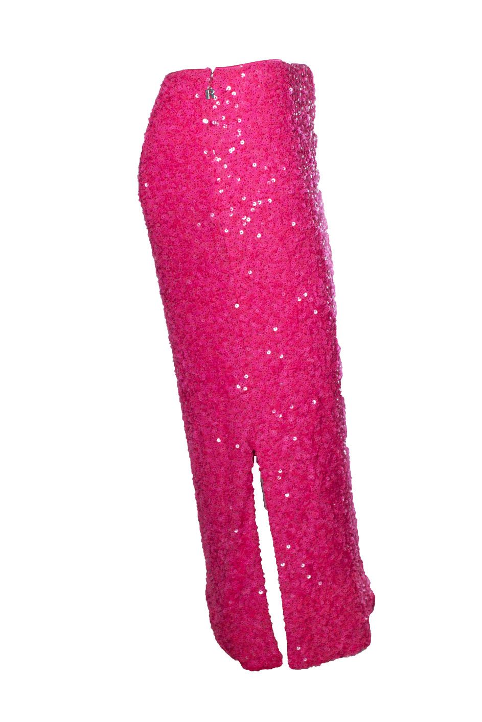 Rotate, pink sequinned skirt with back slit