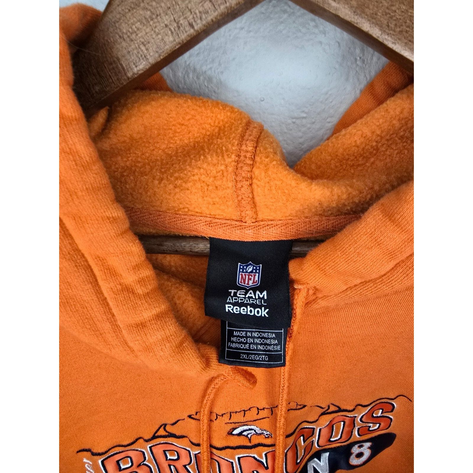 Reebok Denver Broncos Orange Hoodie Reebok Mens 2XL Kyle Orton 8 Size US XXL / EU 58 / 5 - 4 Thumbnail