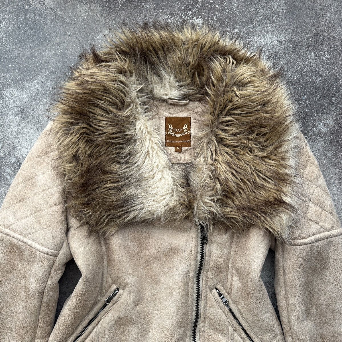 Hysteric Glamour Vintage Y2K Faux Fur Biker Style Shearling Aviator Jacket Size M / US 6-8 / IT 42-44 - 4 Thumbnail