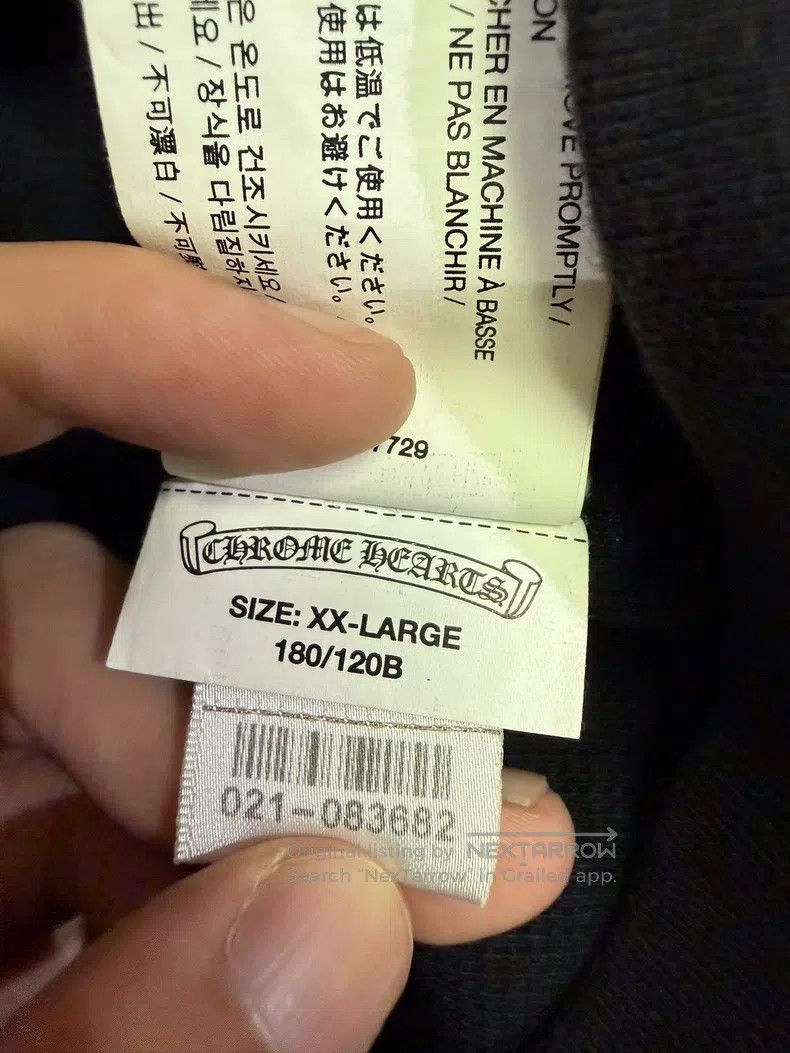 Chrome Hearts CHROME HEARTS Size XXL Waffle fabric zipper hoodie Size US XXL / EU 58 / 5 - 5 Thumbnail