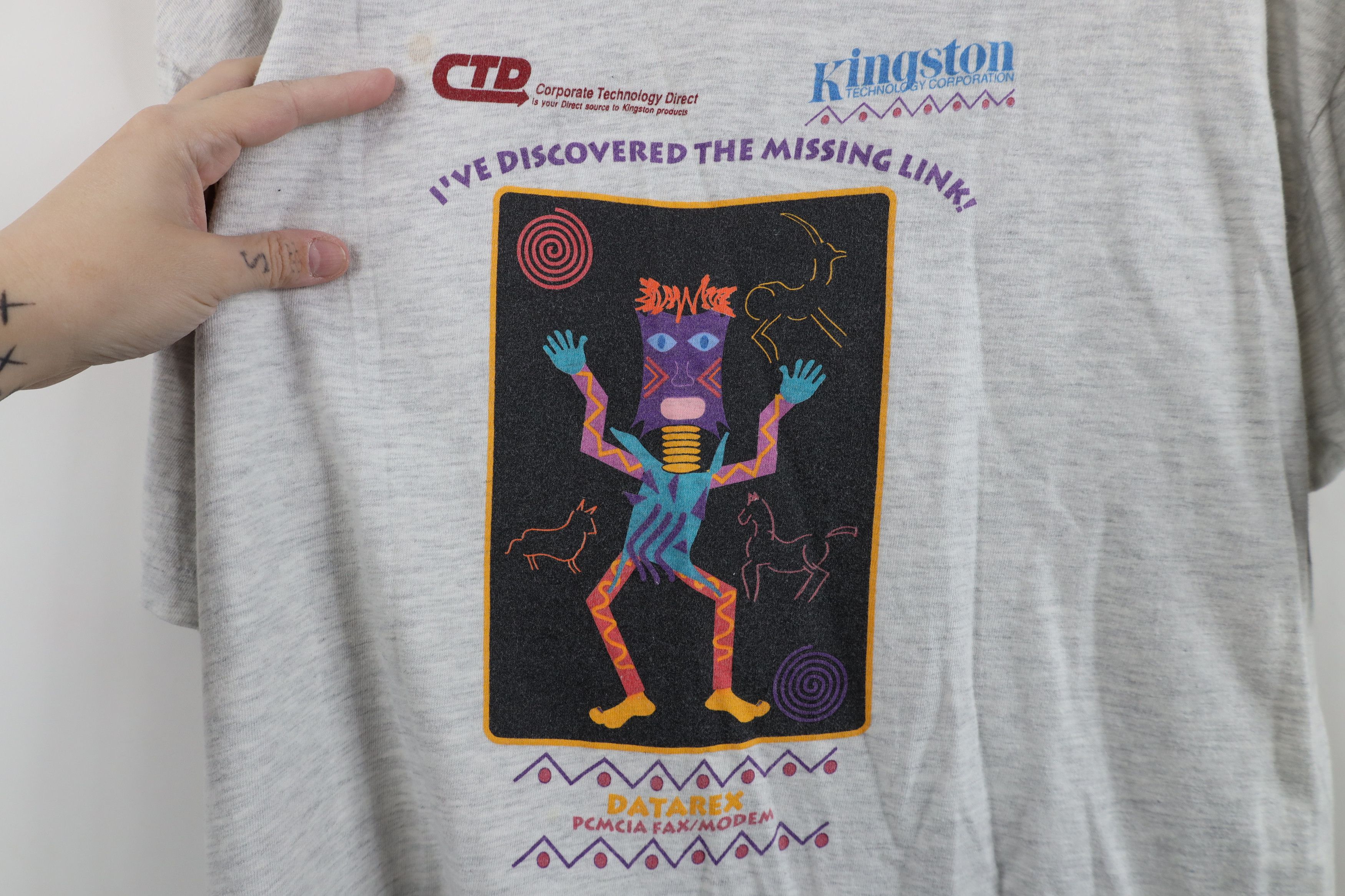 Vintage Vintage 90s Streetwear Kingston Technology T-Shirt USA Size US XL / EU 56 / 4 - 7 Thumbnail