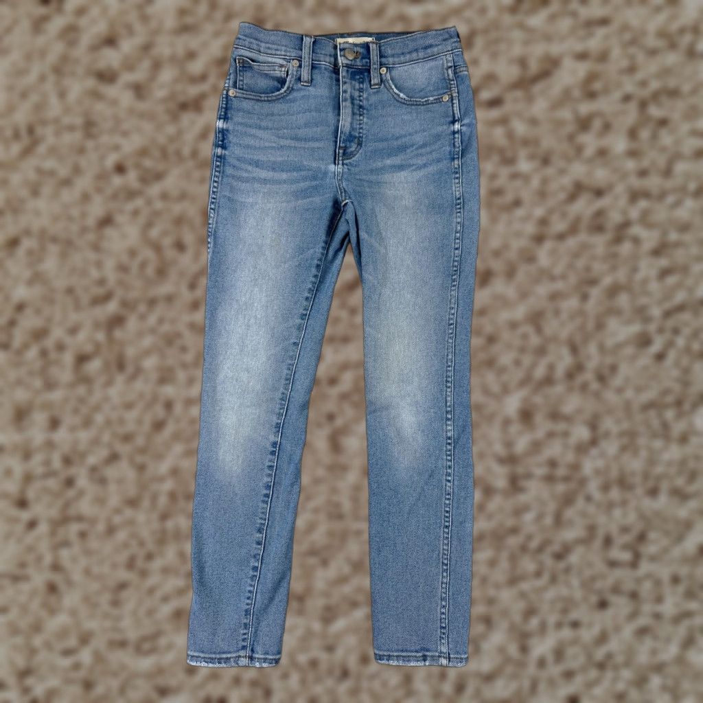 Madewell Madewell Jeans Womens 24 Blue Denim 10" High Rise Skinny Crop Cotton 24x25 Jeans Size 42" / US 20 - 1 Thumbnail