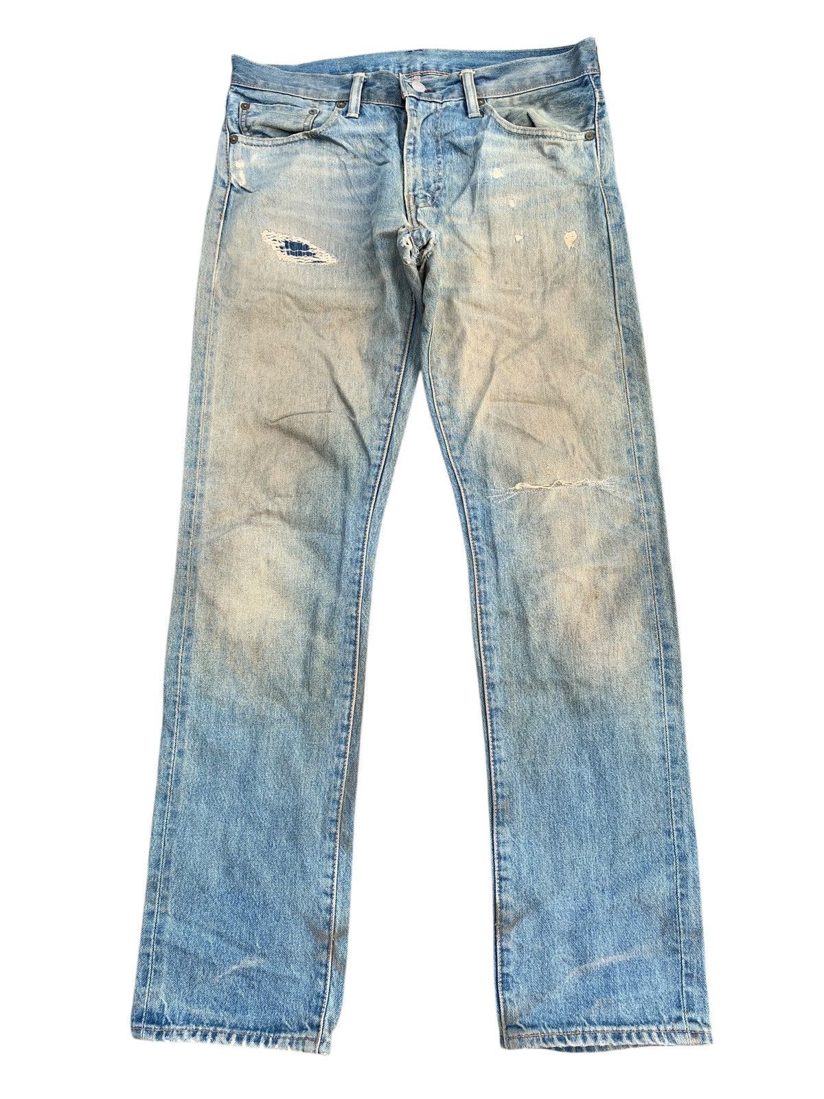 Levi's LEVI'S 511 SELVEDGE FADED & RUSTY DISTRESSED DENIM Size US 33 - 1 Thumbnail