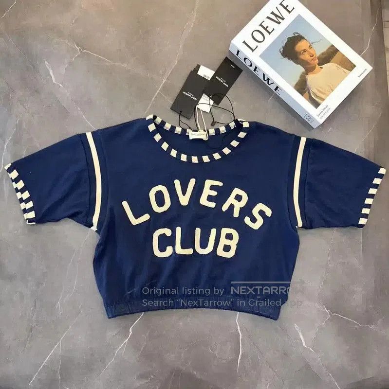 Yves Saint Laurent YSL Summer Deep Blue Cotton Tee . Size L / US 10 / IT 46 - 1 Thumbnail