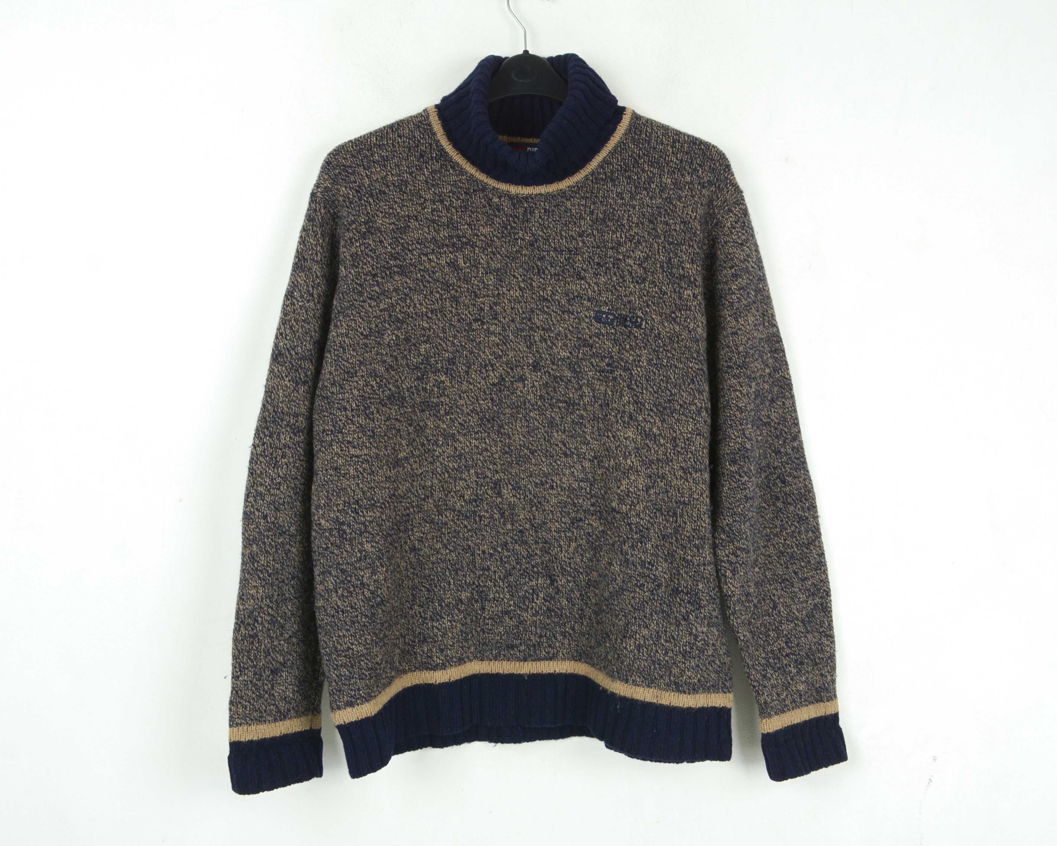 Diesel Jumper Pullover Sweater Wool High Turtle Neck Retro Knit Top Size US XXL / EU 58 / 5 - 9 Thumbnail