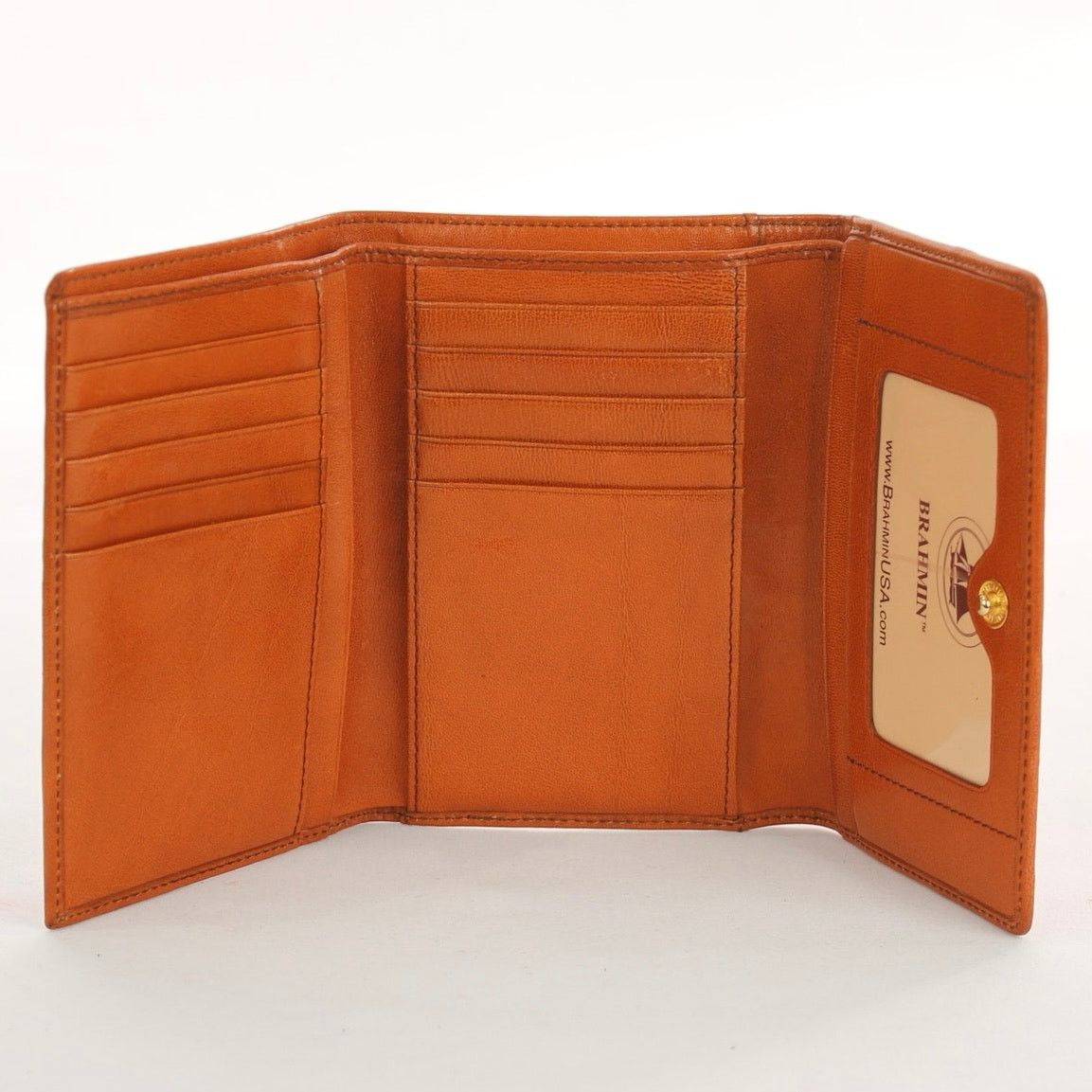 BRAHMIN Brahmin Brown Leather Wallet Bifold Flap Snap Organizer Size ONE SIZE - 2 Thumbnail