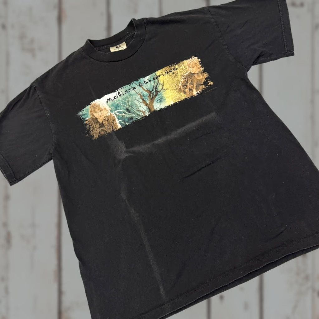 Melissa VINTAGE Melissa Etheridge Breakdown Tee Mens Large Black Tour 90s Winterland Shirt Size US L / EU 52-54 / 3 - 1 Thumbnail
