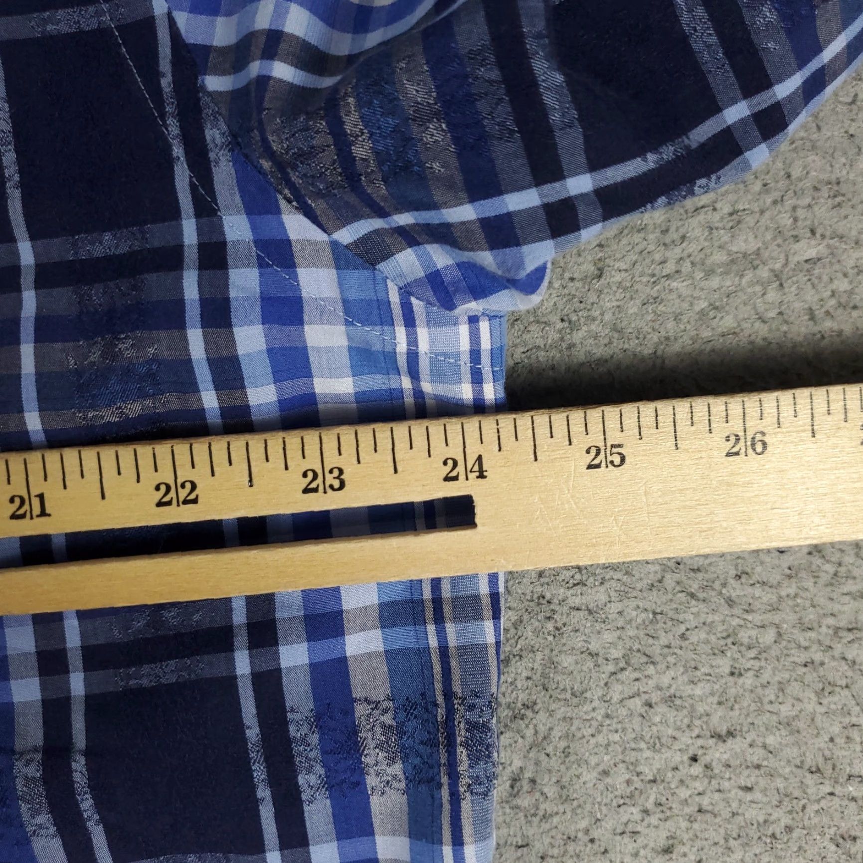BUGATCHI Bugatchi Mens Shirt Blue Plaid Button-Up Long Sleeve Large Size US L / EU 52-54 / 3 - 5 Thumbnail