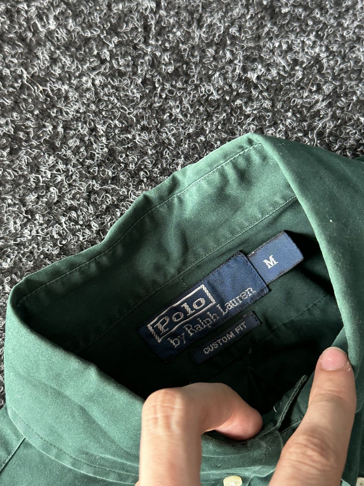 Designer × Polo Ralph Lauren × Vintage ❗️Vintage 90s Polo RALPH LAUREN Green Shirt OLD MONEY style Size US M / EU 48-50 / 2 - 5 Thumbnail