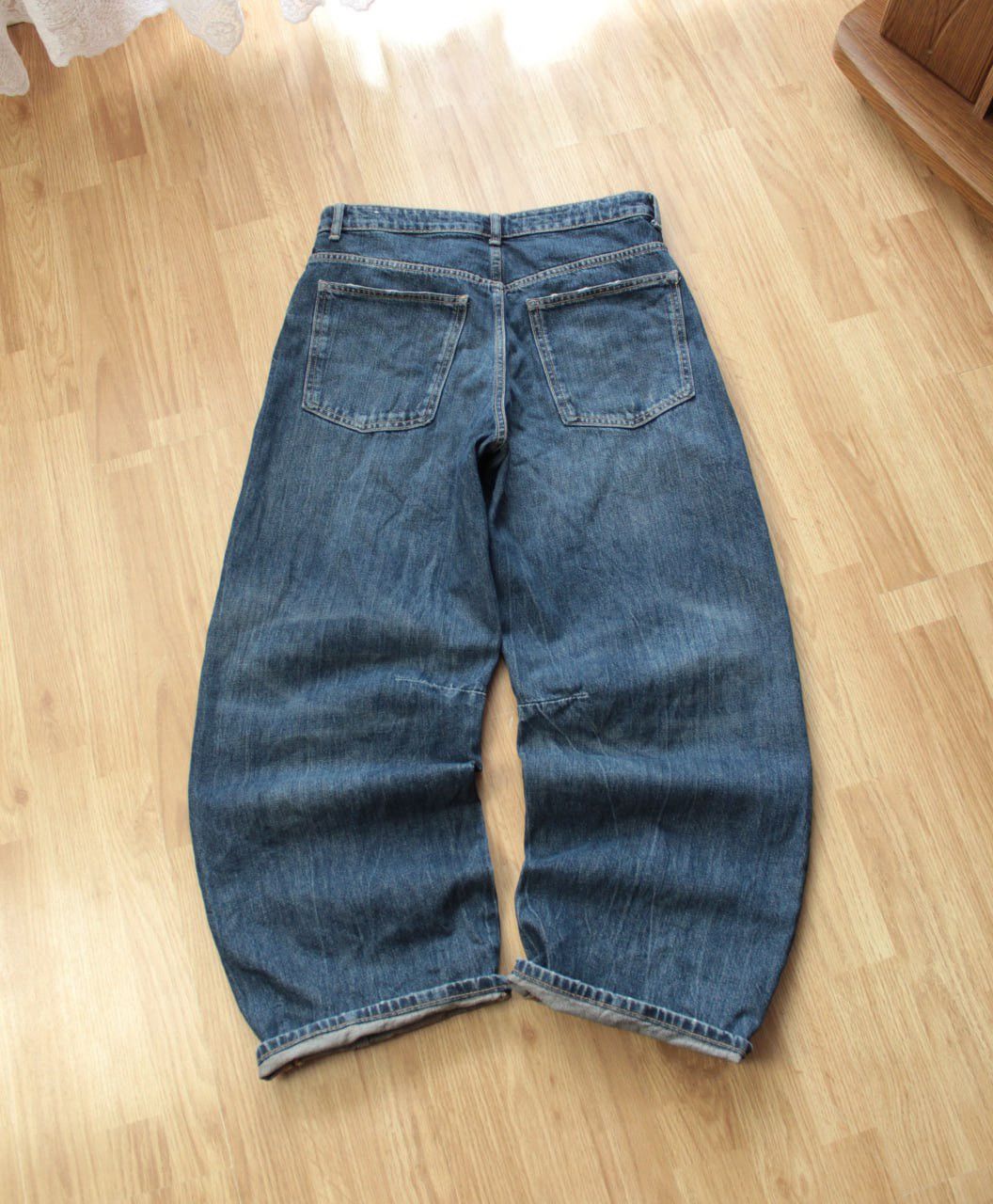 Zara 🔥 Zara Crazy Baggy Wide Denim Pants Jeans Trousers Y2K Rare Size US 31 - 2 Thumbnail