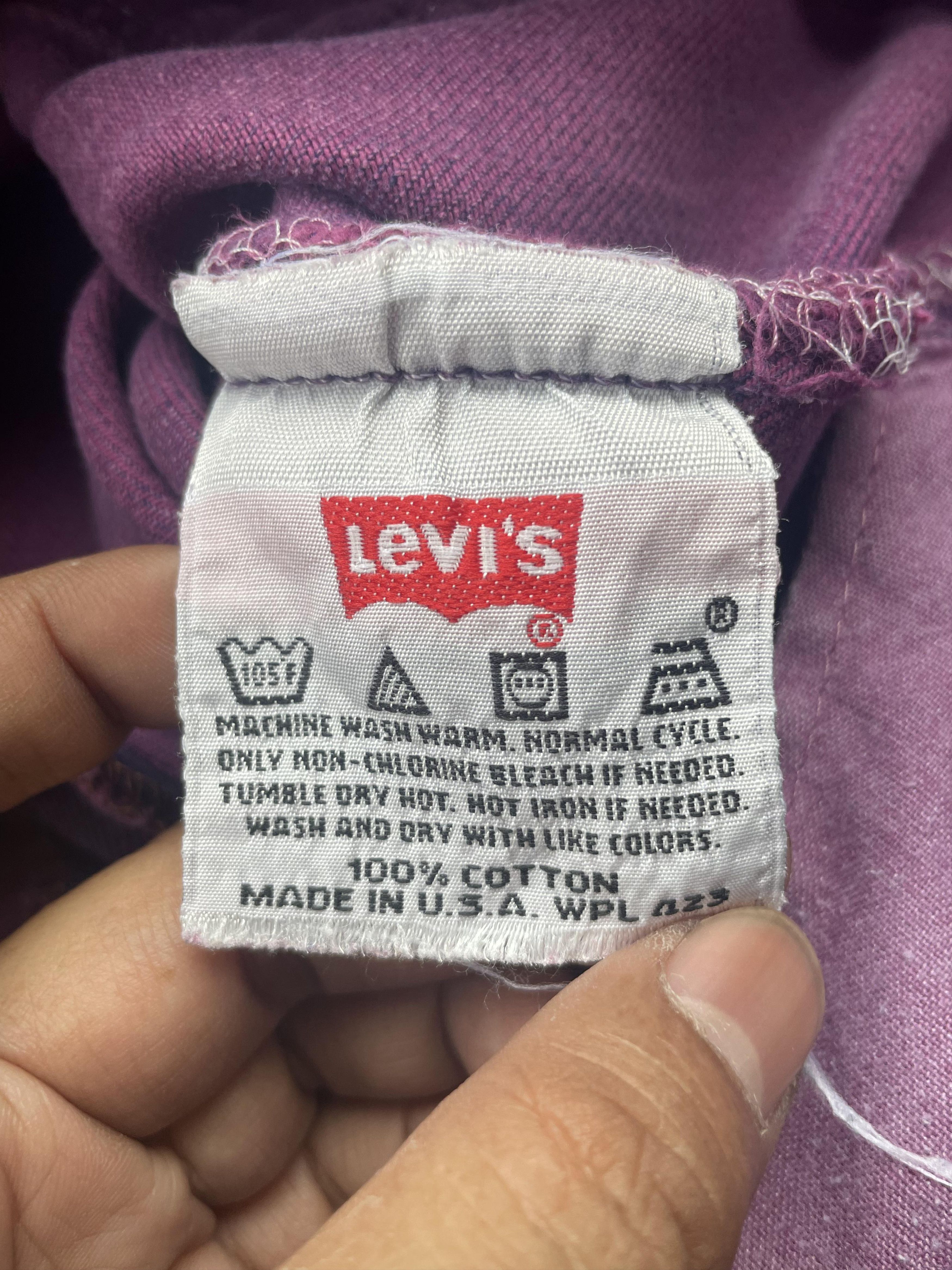 Levi's Vintage 2000 Levis 501 e Purple Faded Denim Size US 33 - 8 Thumbnail