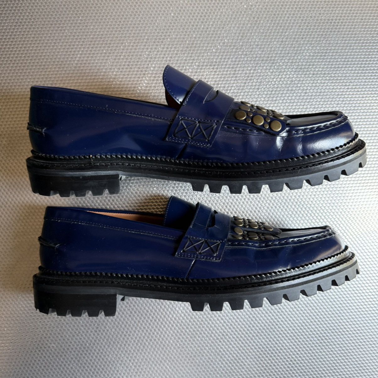 Etro Etro navy blue studded tassel loafers Size US 12 / EU 45 - 5 Thumbnail