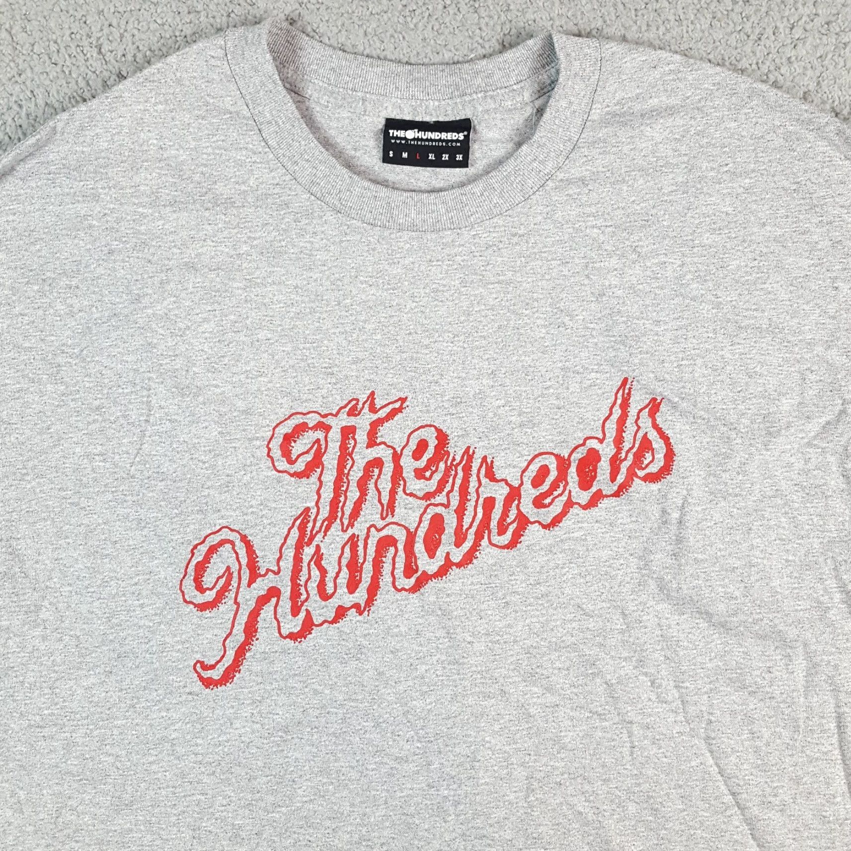 The Hundreds VINTAGE The Hundreds Streetwear Spell Out Men's L T Shirt Gray Cotton Logo Embroidered 90s 00s Skater Skateboarding Brand The Hundreds Shirt Mens L Size US L / EU 52-54 / 3 - 2 Thumbnail