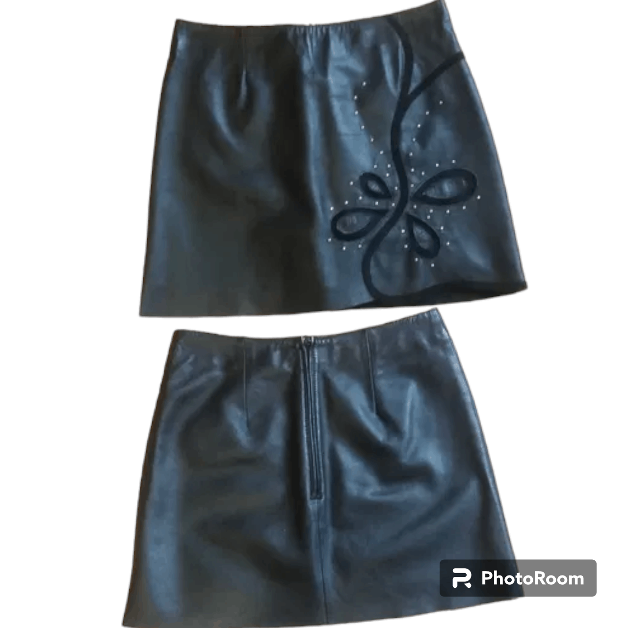 Other y2k real leather skirt black sz S Size 26" / US 2 / IT 38 - 1 Preview