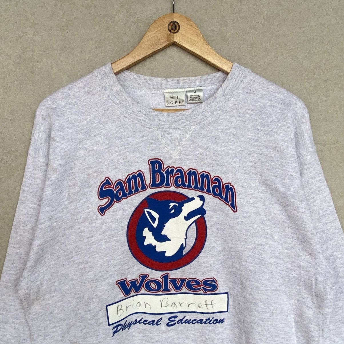 Other Vintage Sam Brannan Wolves Printed Crewneck Sweatshirt Gray Size US M / EU 48-50 / 2 - 4 Thumbnail