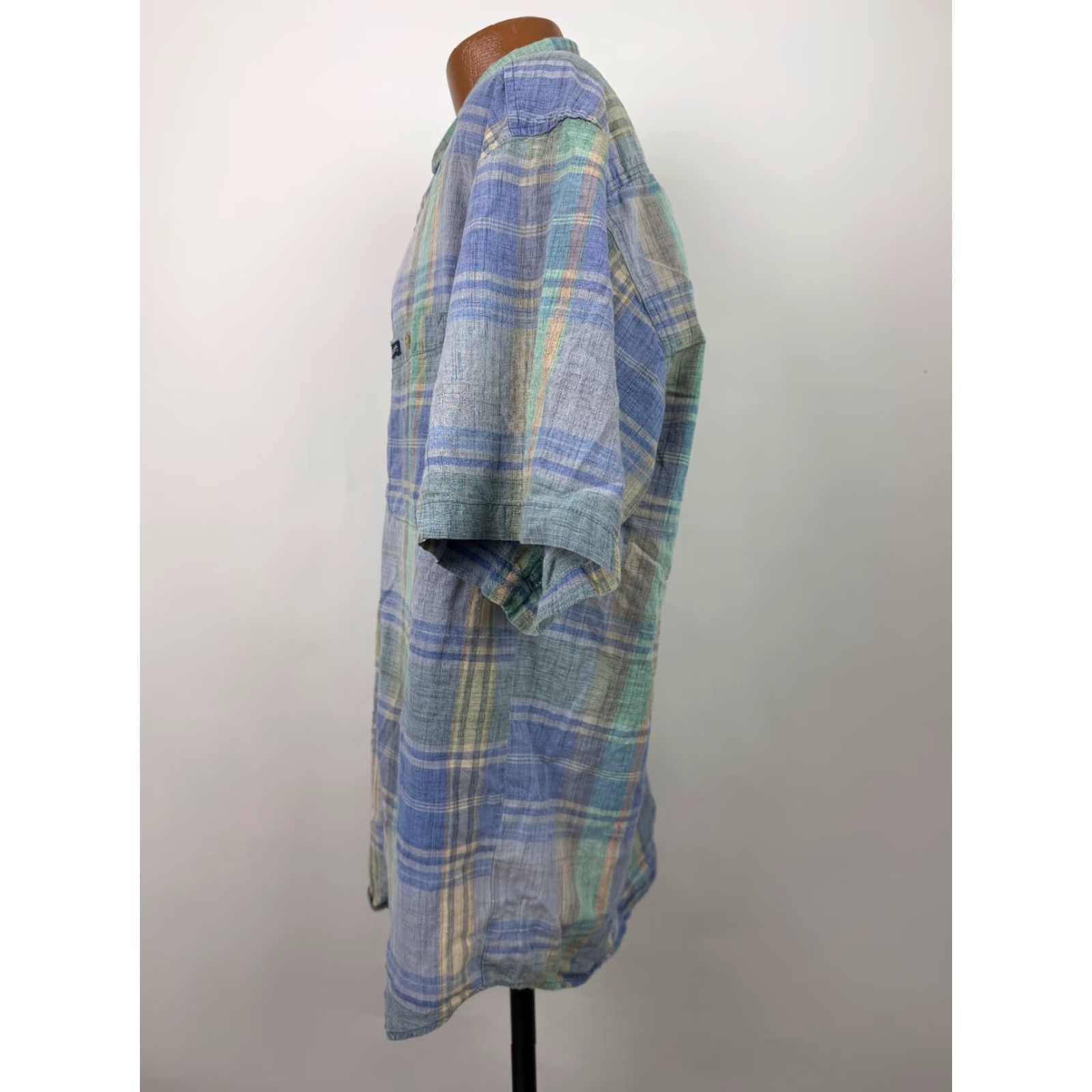 Guess VINTAGE GUESS Button-Up Shirt Men Large Blue Plaid Cotton 80s 90s Casual Work USA Size US L / EU 52-54 / 3 - 5 Thumbnail