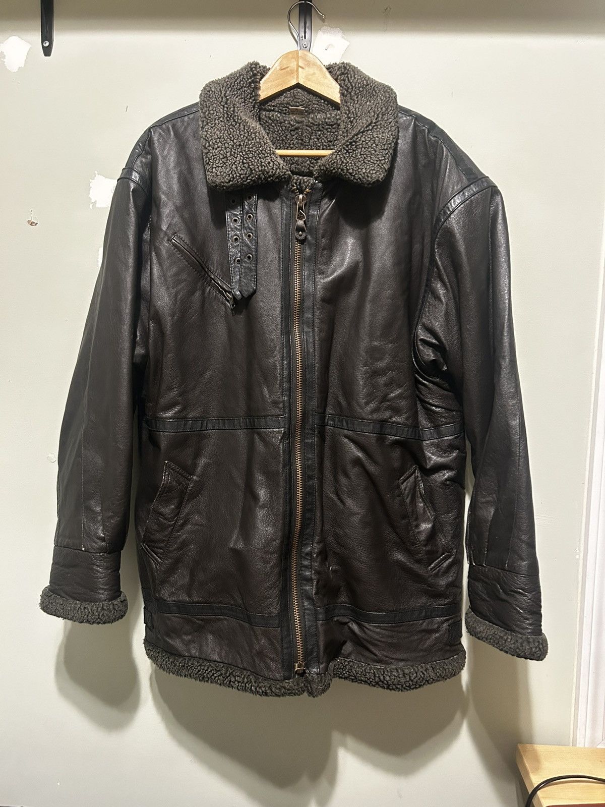 Other Vintage Leather Aviator Jacket Size US XL / EU 56 / 4 - 1 Thumbnail