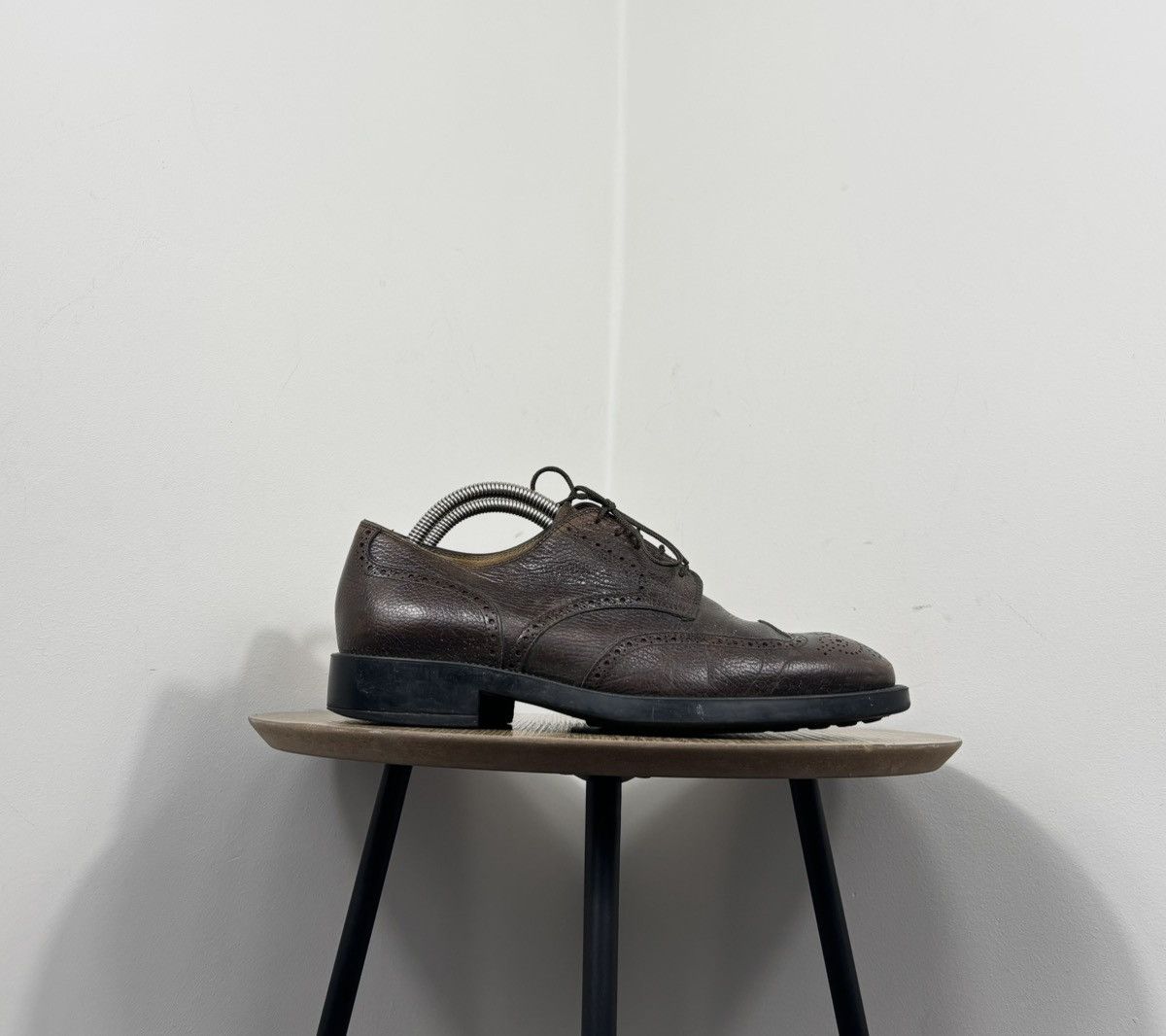 Tod's Tod’s Men’s Lace-Up Brown Leather Oxford Brogue Dress Shoes Size US 9 / EU 42 - 2 Thumbnail