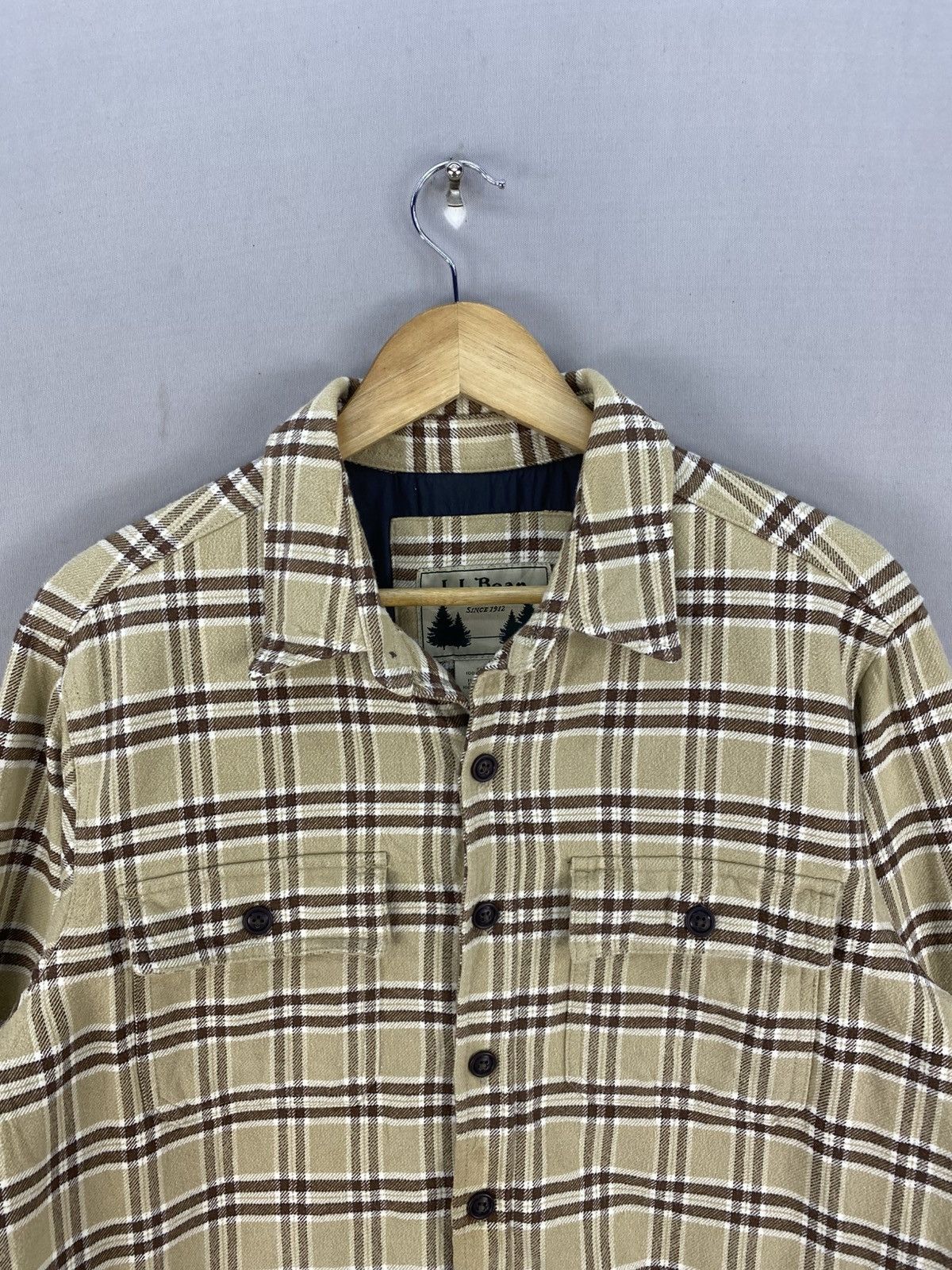 L.L. Bean L.L Bean Heavy Flannel Shirt Plaid Check Size US L / EU 52-54 / 3 - 7 Thumbnail
