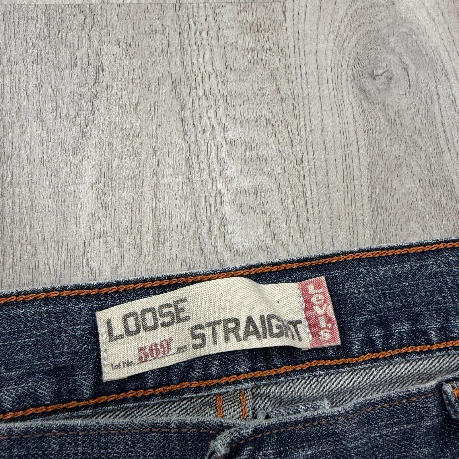 Levi's Vintage Levis 569 Loose Straight Jeans Men's 36x34 Faded Size US 36 / EU 52 - 4 Thumbnail