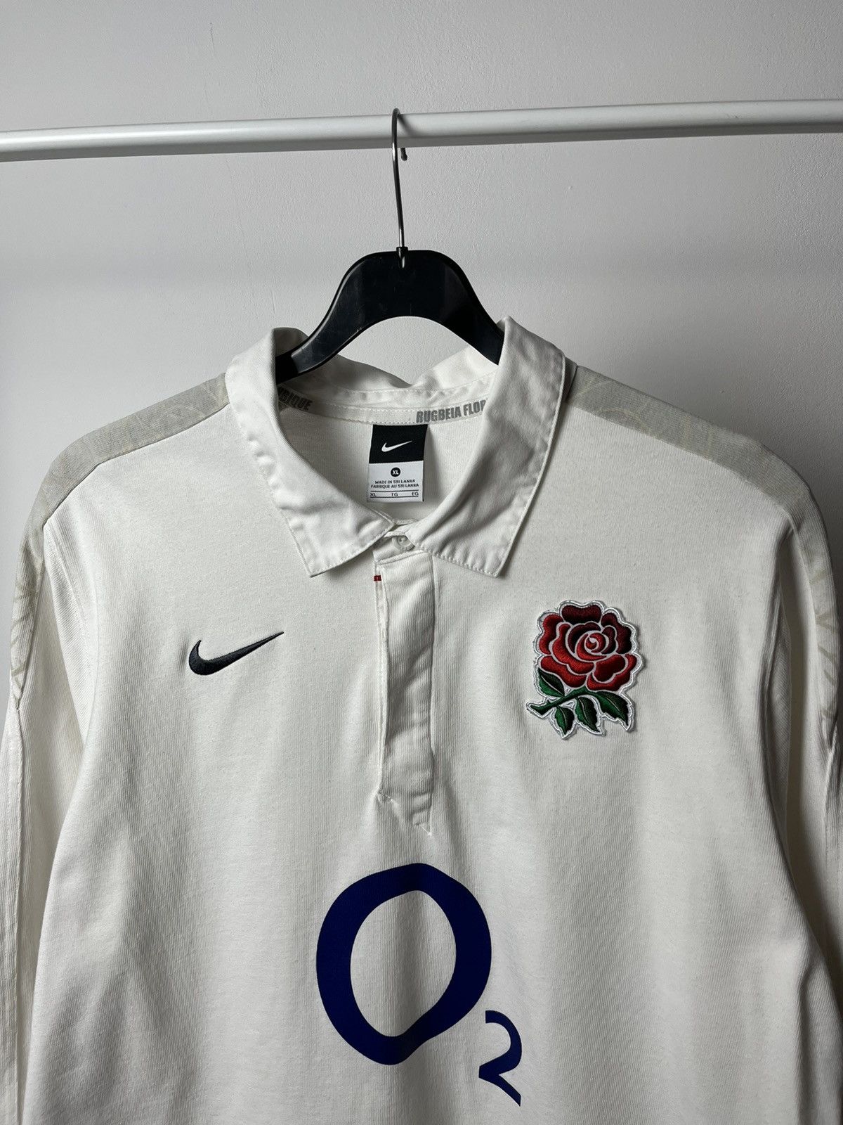 Nike × Vintage Vintage Nike O2 Longsleeve Shirt England Rugby Jersey Size US XL / EU 56 / 4 - 2 Thumbnail