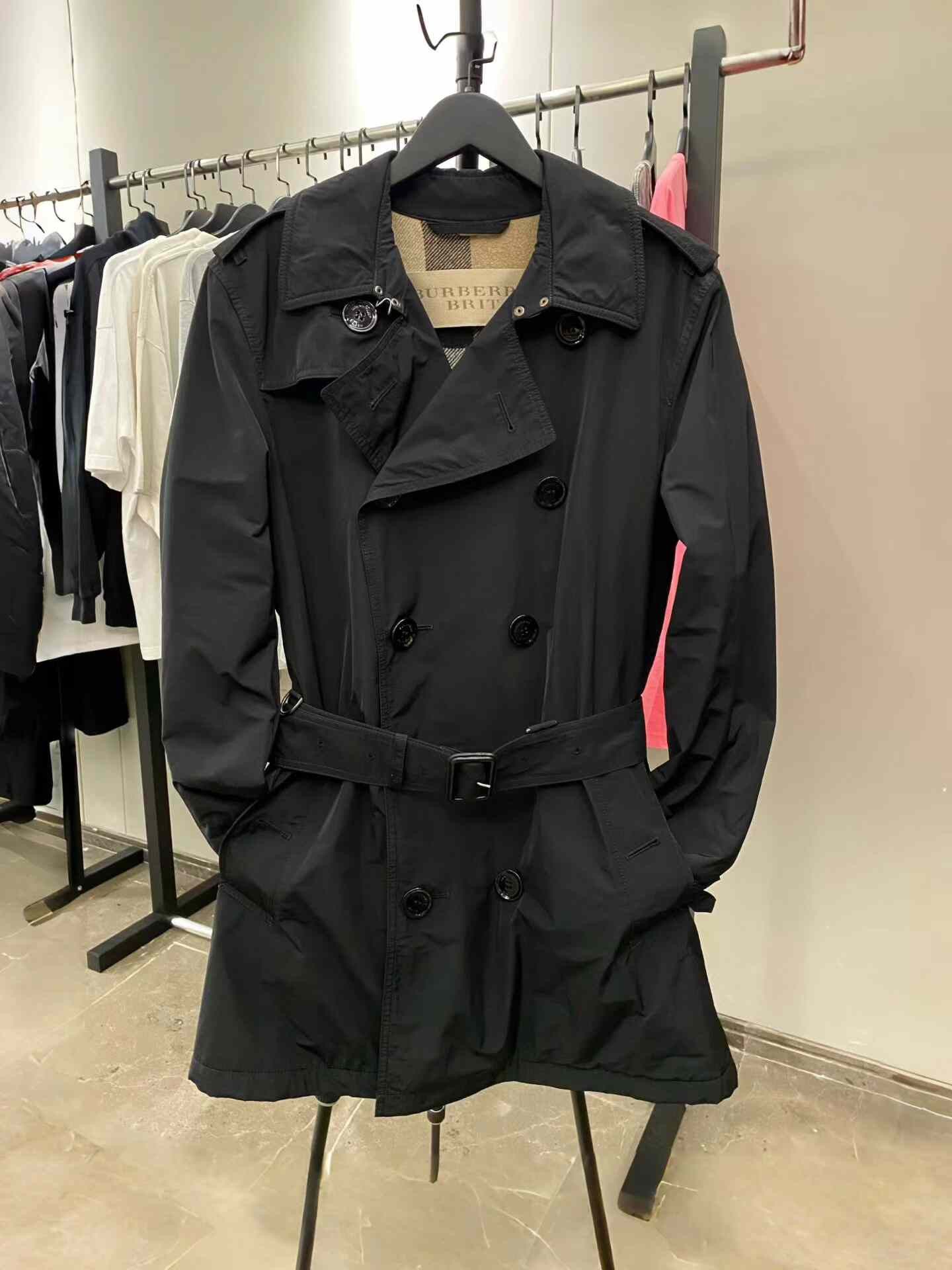 Burberry Burberry Nylon Black Coat S Women Size S / US 4 / IT 40 - 1 Thumbnail