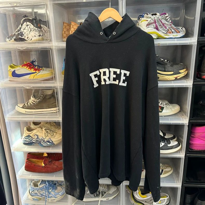 Balenciaga Balenciaga Free Black Hoodie Size S Size US S / EU 44-46 / 1 - 1 Thumbnail