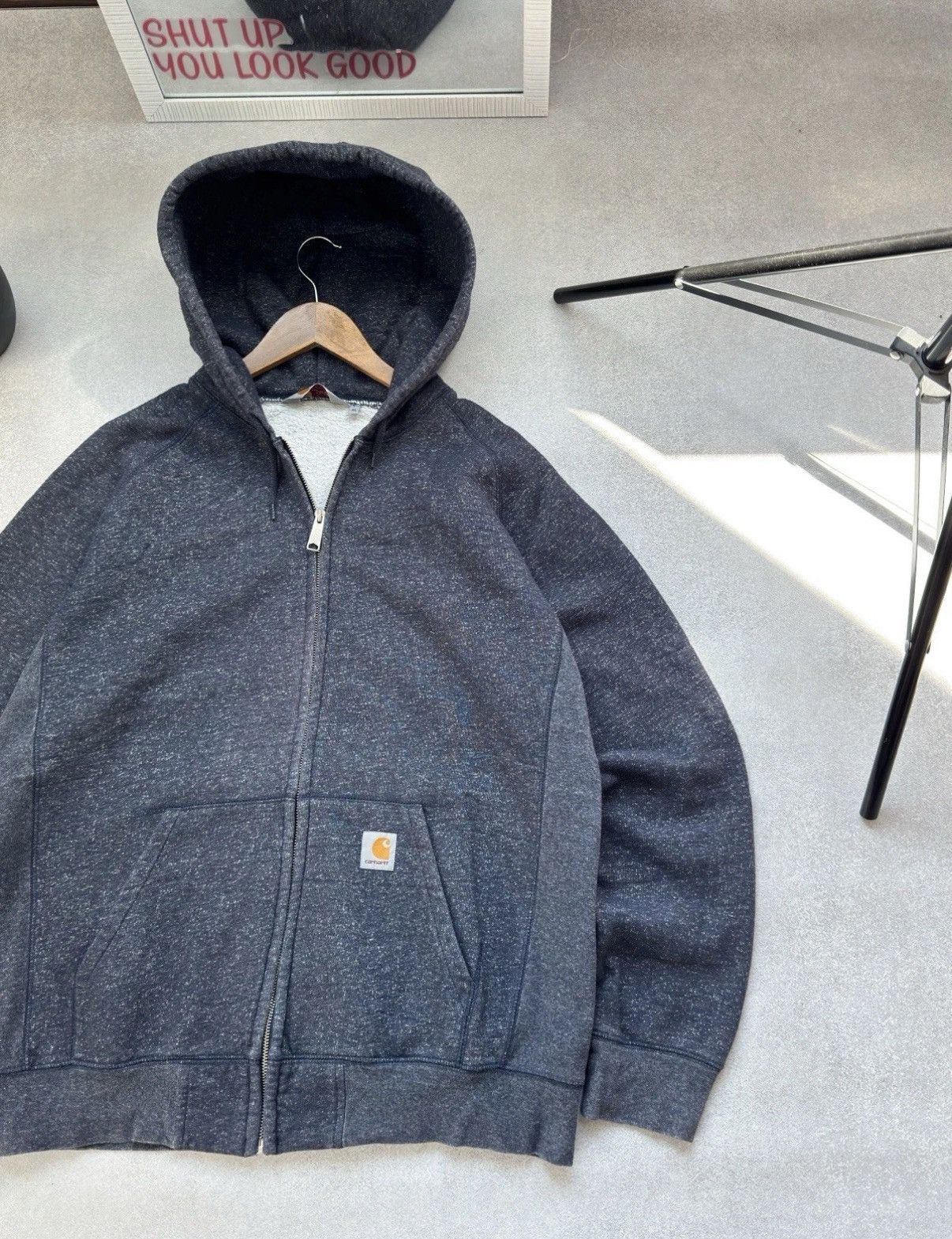 Carhartt Vintage Carhartt Hooded Waider Full Zip Blue Hoodie Jacket Size US XL / EU 56 / 4 - 2 Thumbnail