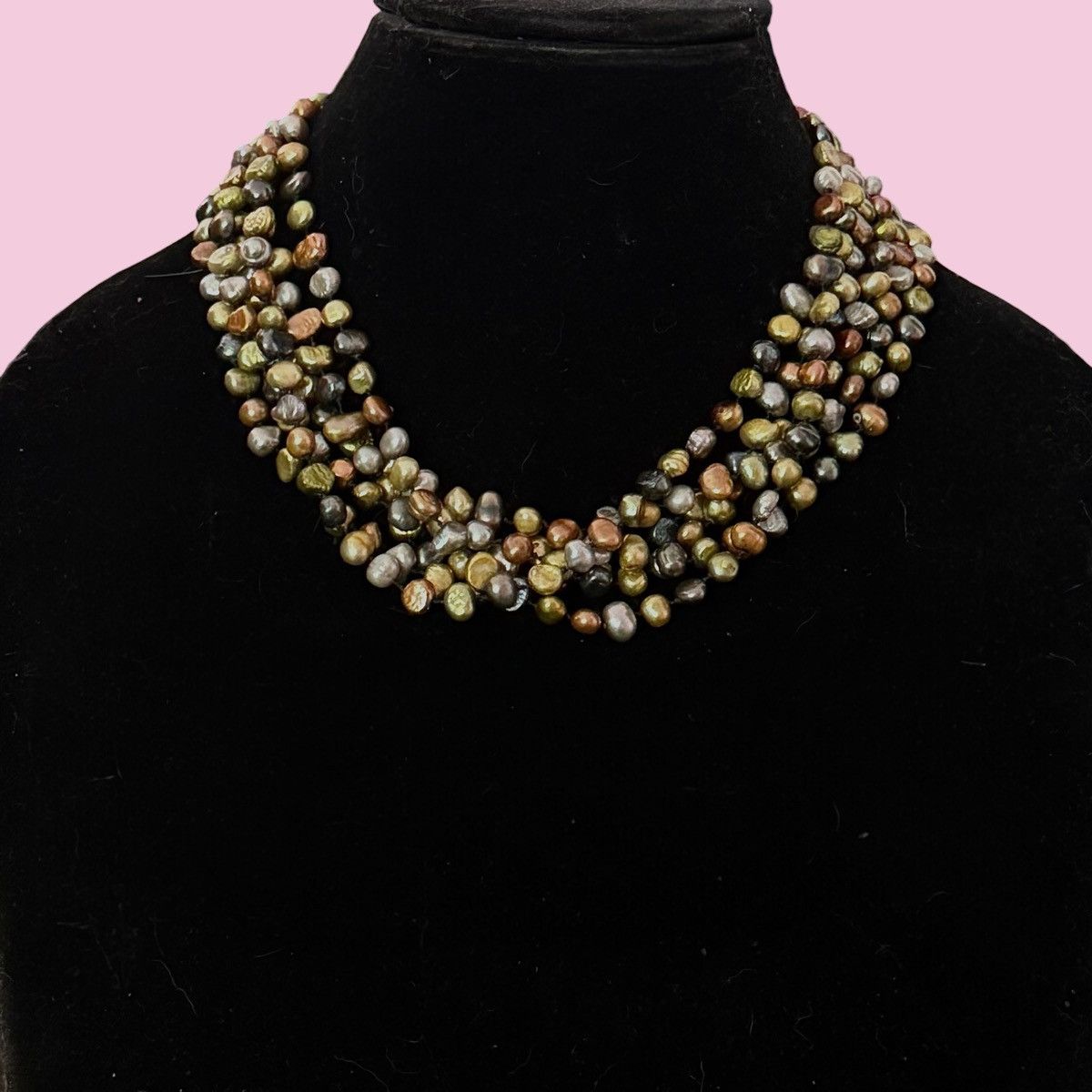 Vintage Vintage multi strand peacock freshwater pearl necklace Size ONE SIZE - 1 Thumbnail