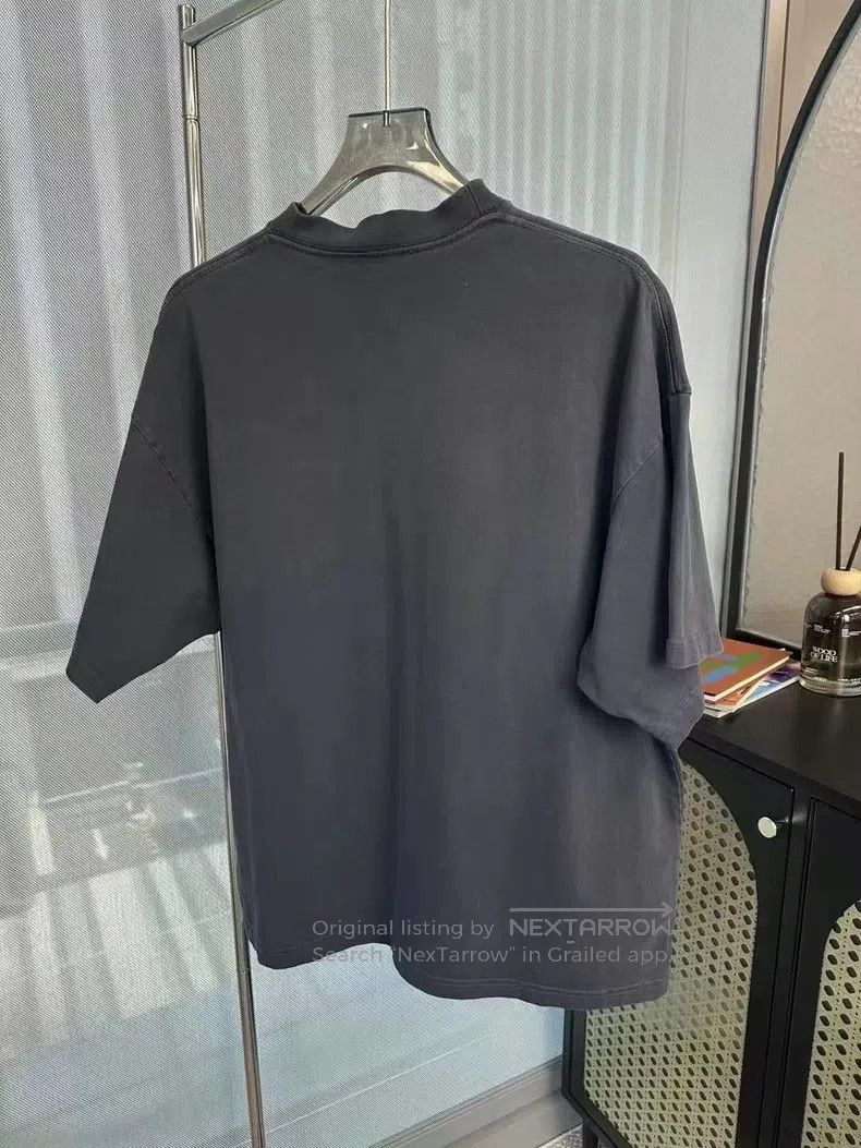 Balenciaga Balenciaga Dark Blue Crown and Wheat Pattern Short Sleeve Size US M / EU 48-50 / 2 - 2 Thumbnail