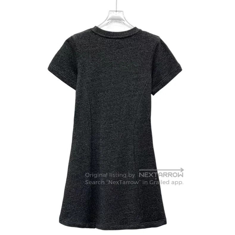 Kenzo Kenzo Dark Grey Logo Floral Embroidered Cotton Short Sleev Size M / US 6-8 / IT 42-44 - 2 Thumbnail