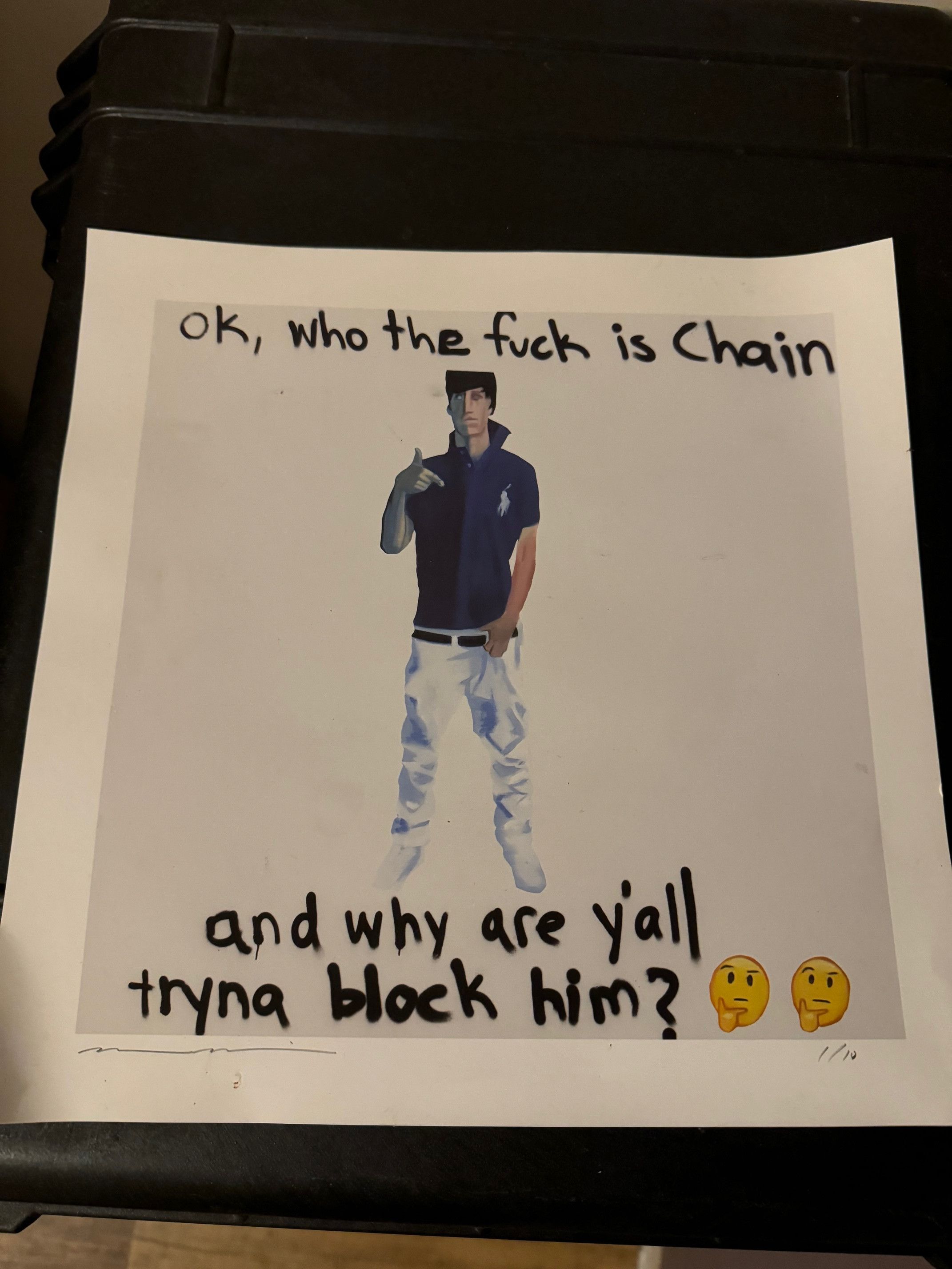 Other Mauro C. Martinez “Block Chain” Print #1/10 – Meme Size ONE SIZE - 1 Thumbnail