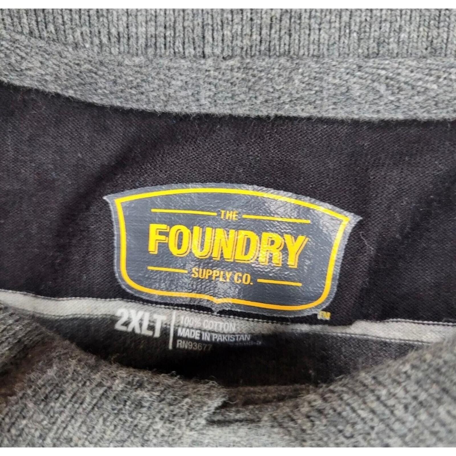 Other The Foundry Long Sleeve Shirt Men's 2XL Gray Polo Size US XXL / EU 58 / 5 - 3 Thumbnail