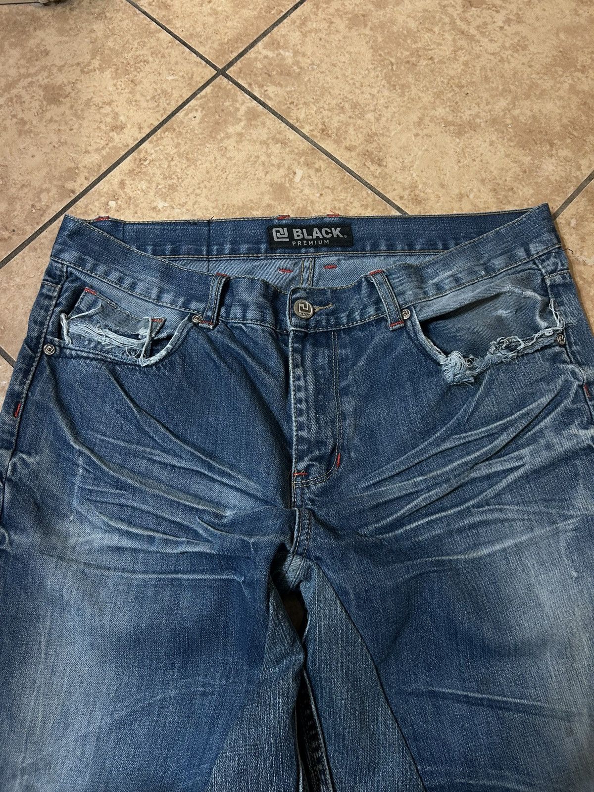 Other upcycled jeans Size US 34 / EU 50 - 3 Thumbnail