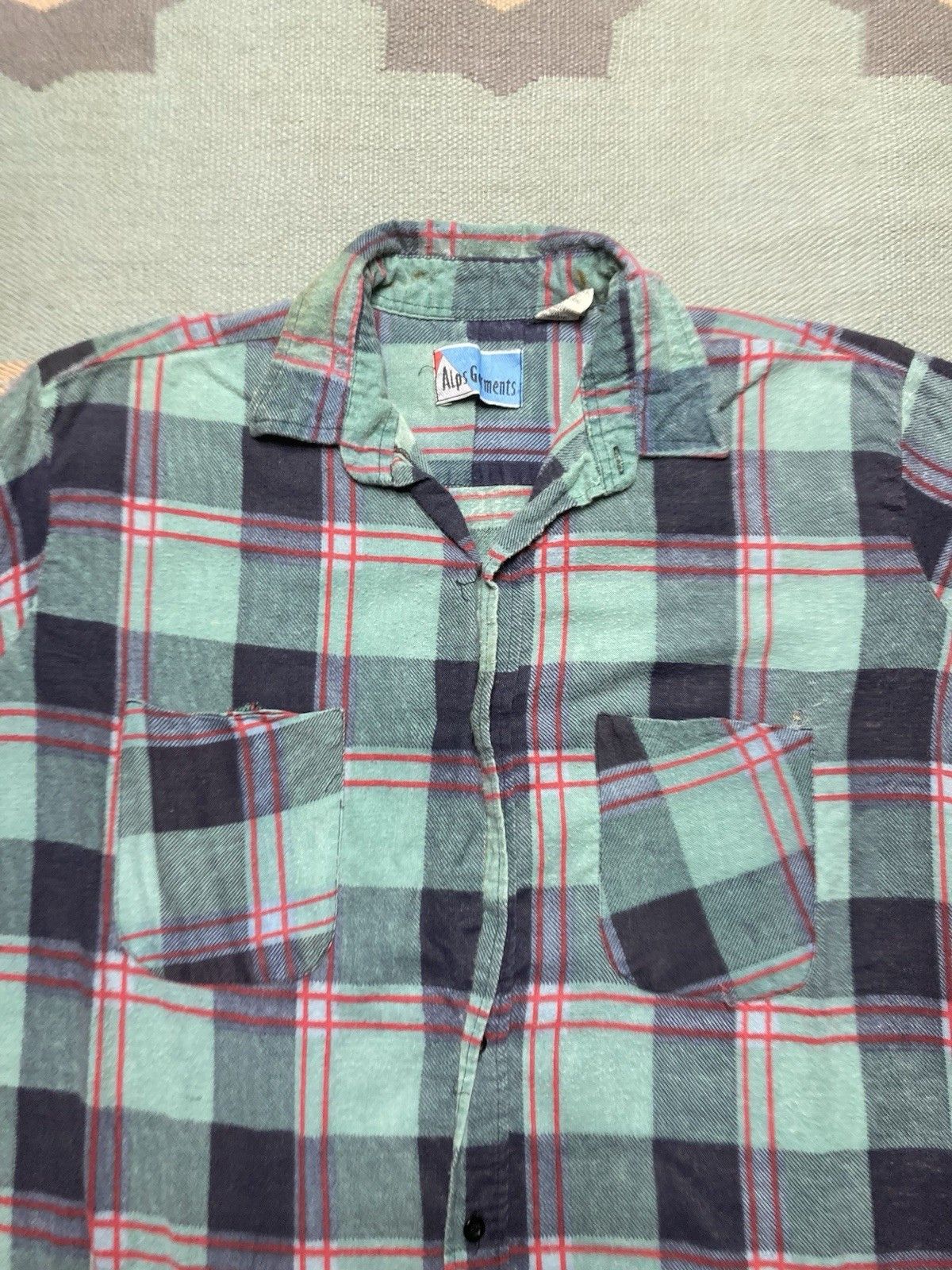 Vintage 80s flannel shirt brushed cotton blue plaid soft men’s XXL Size US XXL / EU 58 / 5 - 3 Thumbnail