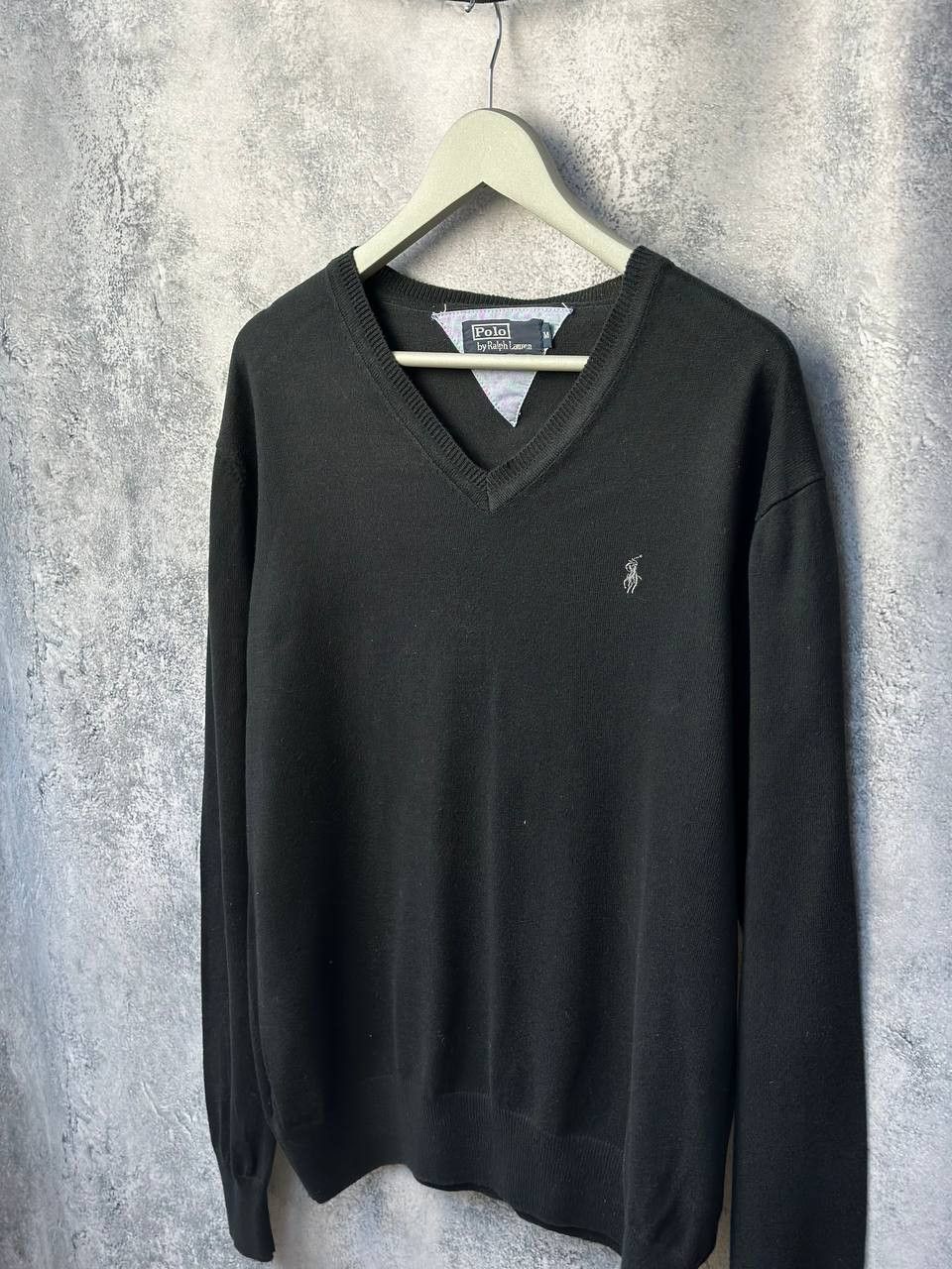 Polo Ralph Lauren × Vintage Polo Ralph Lauren Vintage V-Neck Sweater Black Men's Size M Size US M / EU 48-50 / 2 - 1 Thumbnail