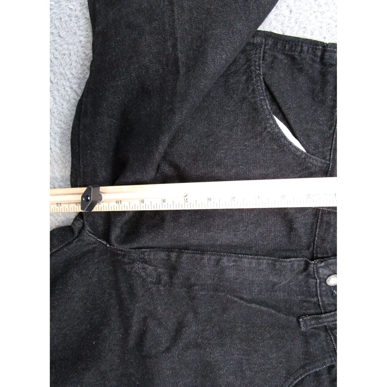 Denime VINTAGE Rustler Jeans 90s Black Denim Regular Fit Straight Mens 38x30 NEW AS IS Size US 38 / EU 54 - 6 Thumbnail