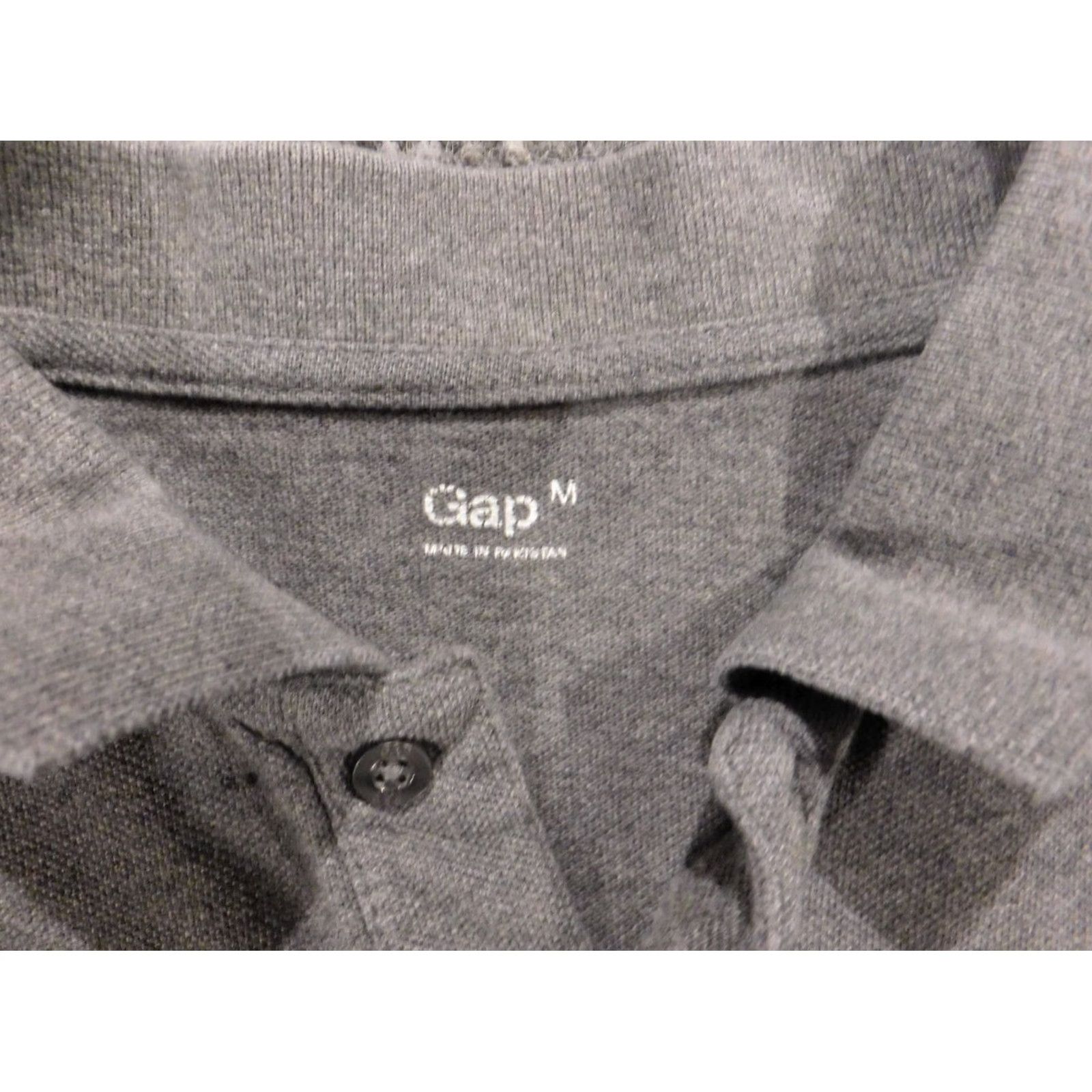 Gap Gap Mens Polo Shirt M Gray Classic Button Casual Knit Short Sleeve Regular Fit Size US M / EU 48-50 / 2 - 5 Thumbnail
