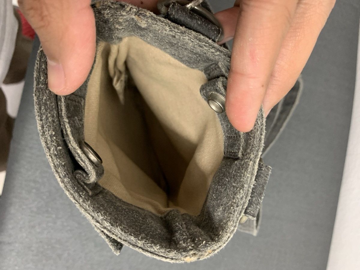 Tete Homme Thrashed Faded Tete Home Suede Leather Sling Bag Crossbory Size ONE SIZE - 6 Thumbnail