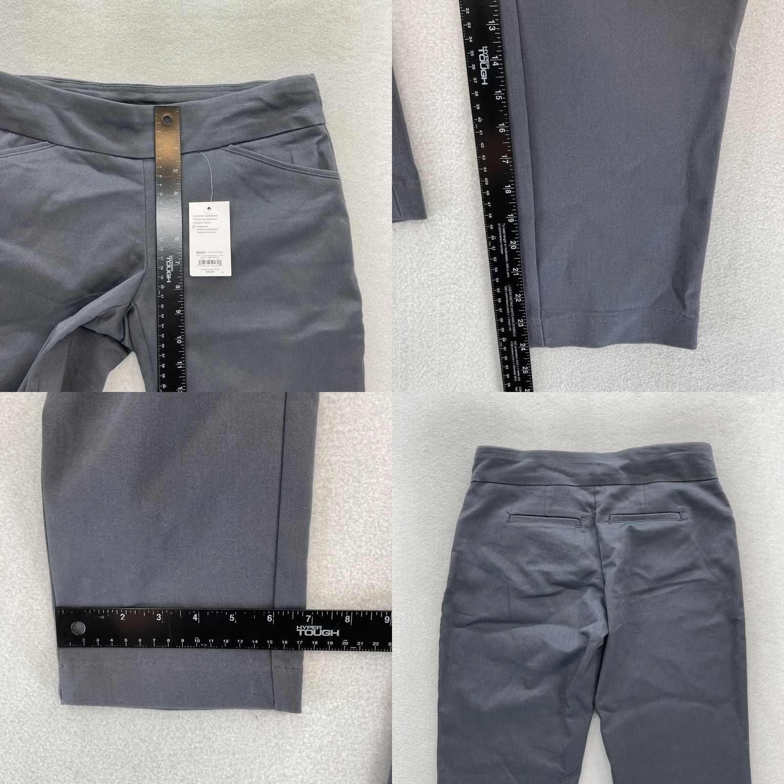 Croft & Barrow Croft & Barrow The Effortless Stretch Pant Women's 6P Gray Pull On NWT Chino Stretch Pants Size 28" / US 6 / IT 42 - 8 Thumbnail