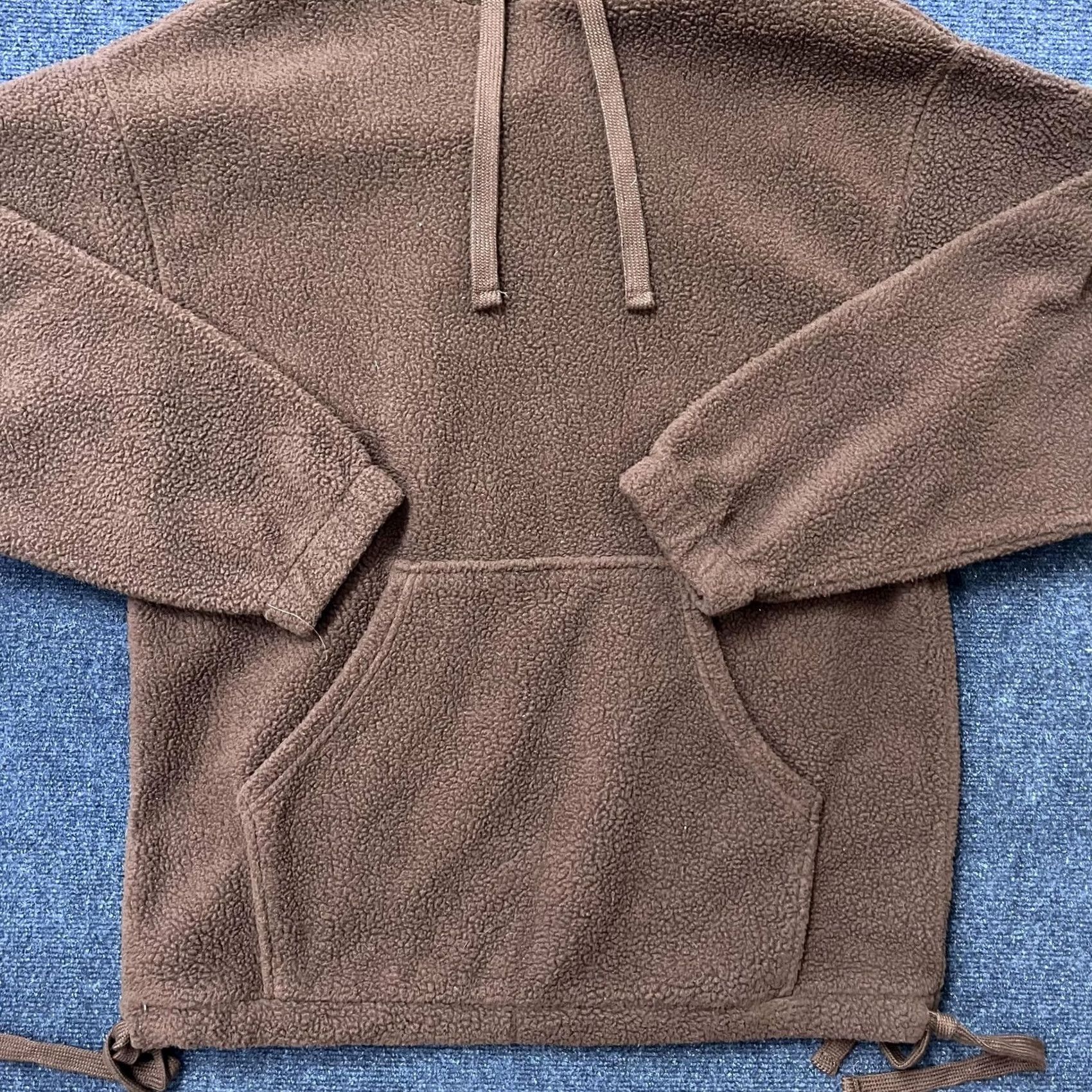 Topshop Topshop Hoodie Womens Small Brown Sherpa Fleece Pullover Kangaroo Pocket Soft Hooded Size S / US 4 / IT 40 - 2 Thumbnail
