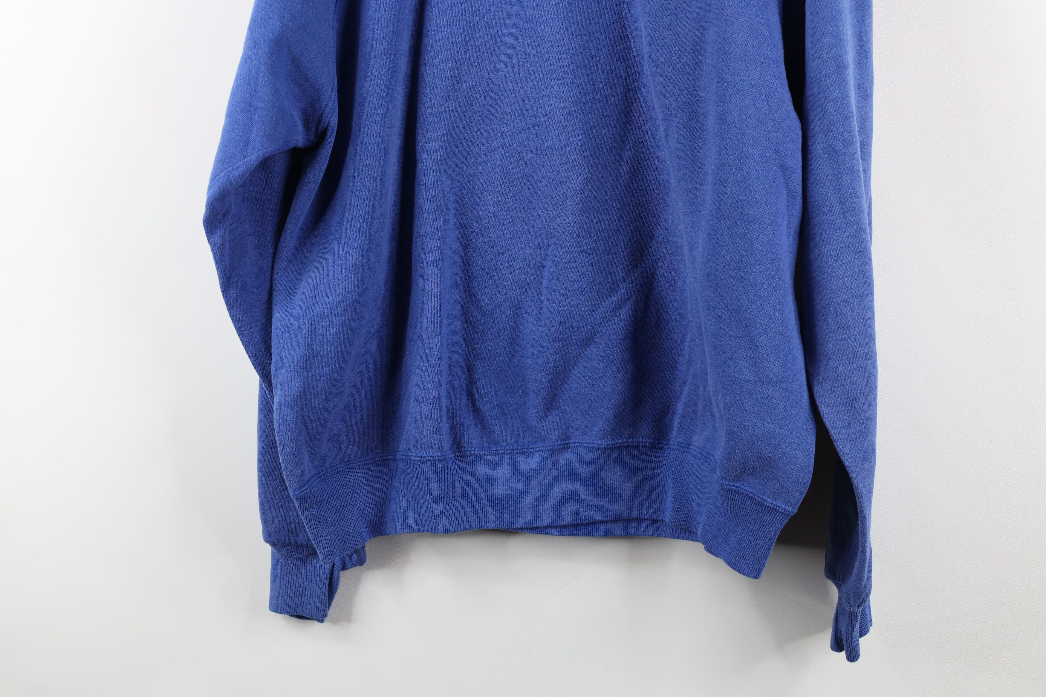 Vintage Vintage 90s Streetwear Crewneck Sweatshirt Royal Blue USA Size US XL / EU 56 / 4 - 12 Thumbnail