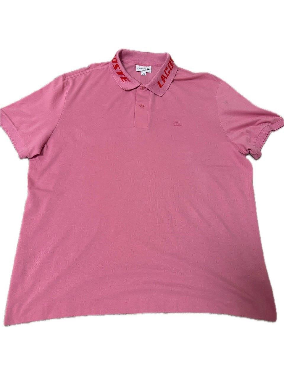 Lacoste Lacoste Slim Fit Polo – Pink / Red Collar Logo Size US XXL / EU 58 / 5 - 1 Thumbnail