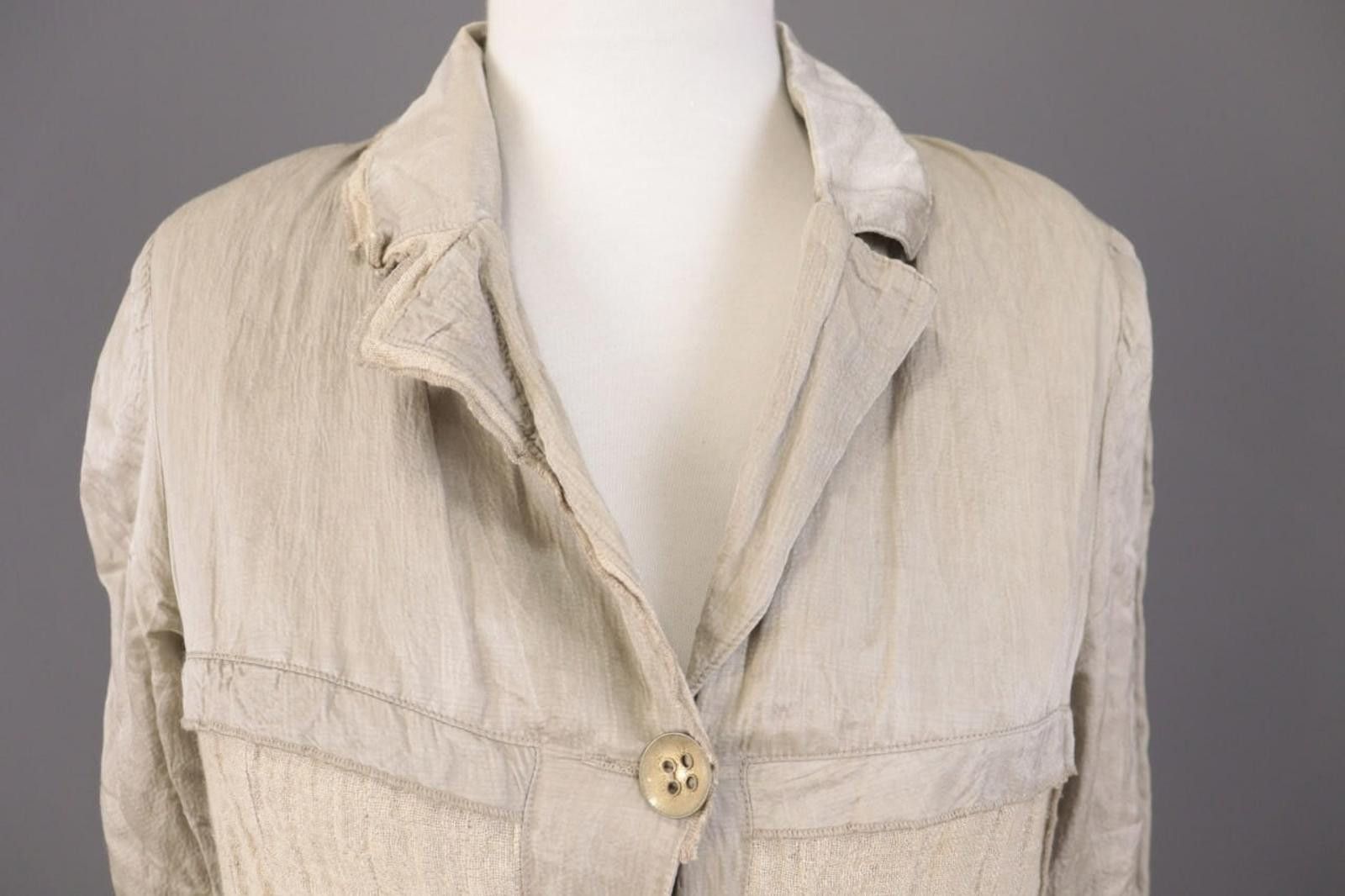 Designer Aventures des Toiles Beige 3/4 Sleeve A-Line Dress 36 Size M / US 6-8 / IT 42-44 - 6 Thumbnail
