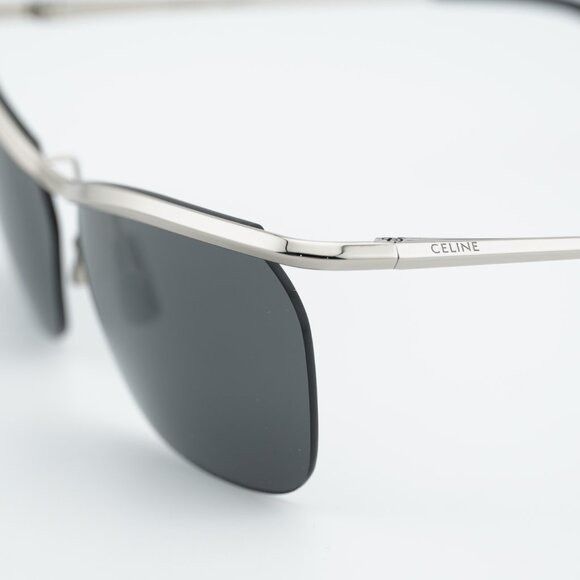 Celine Celine CL40307U 16A Sunglasses Silver Square Frame, Grey Size ONE SIZE - 9 Thumbnail