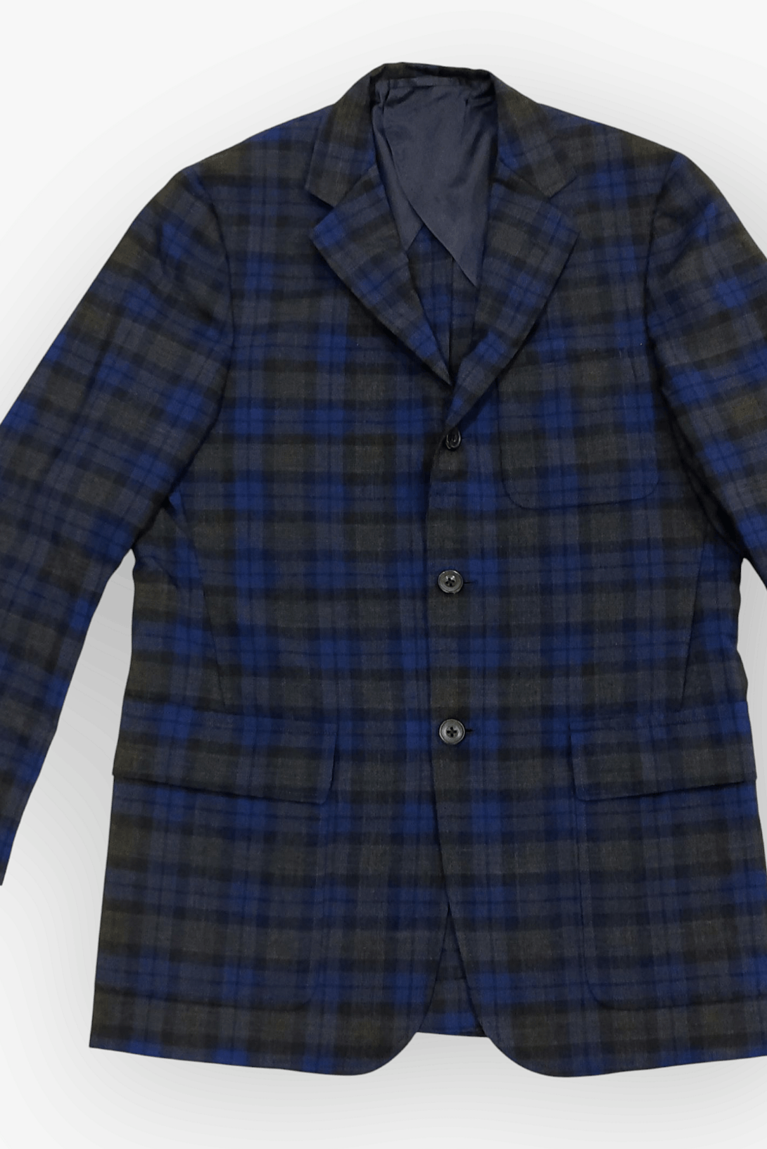 Beams Plus × Japanese Brand Beams Japanese Fabric 3 Button/Pocket Striped Design Navy Size 38L - 2 Thumbnail