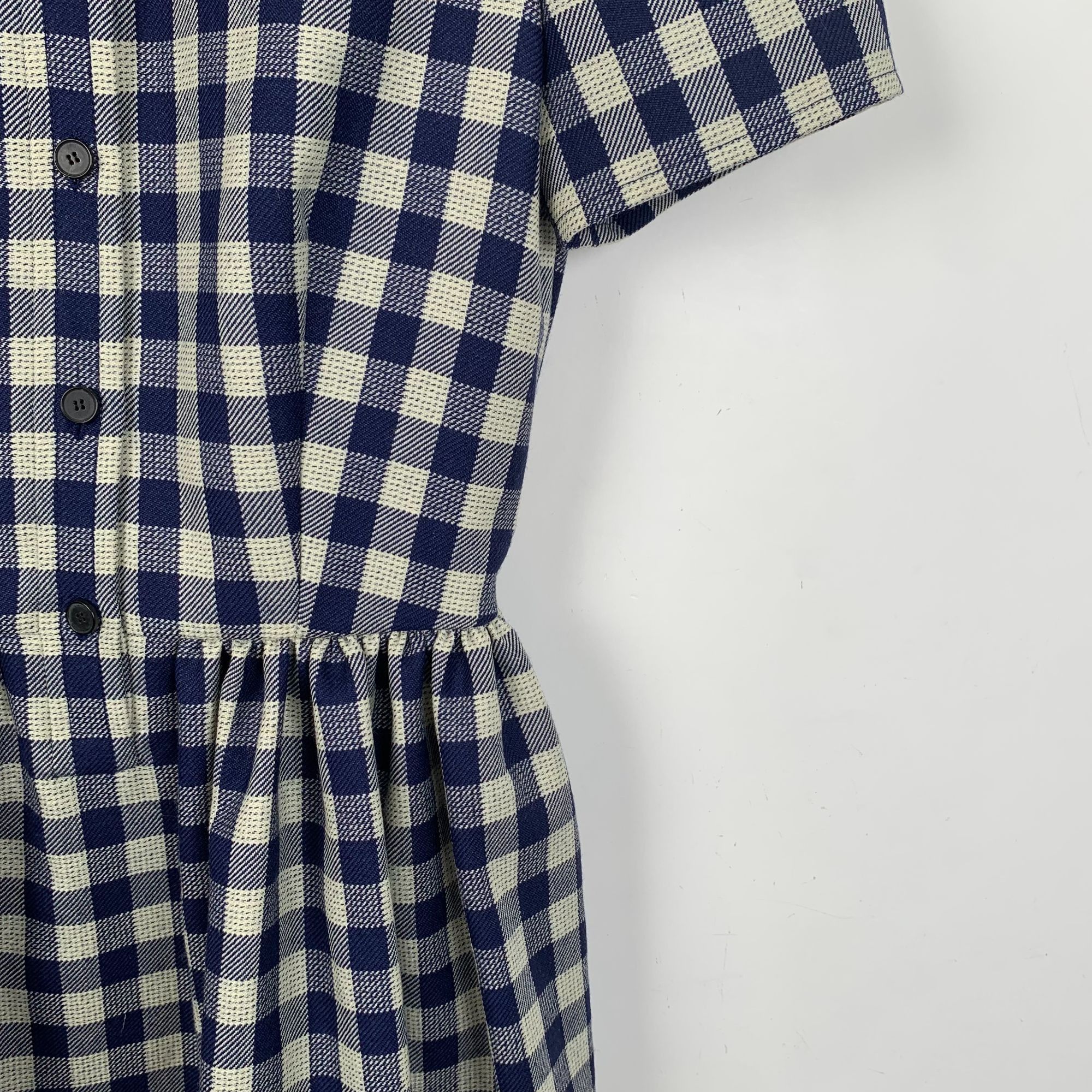 Dior Christian Dior Gingham Checkered Short-Sleeve Dress Size XXS / US 00 / IT 34 - 4 Thumbnail