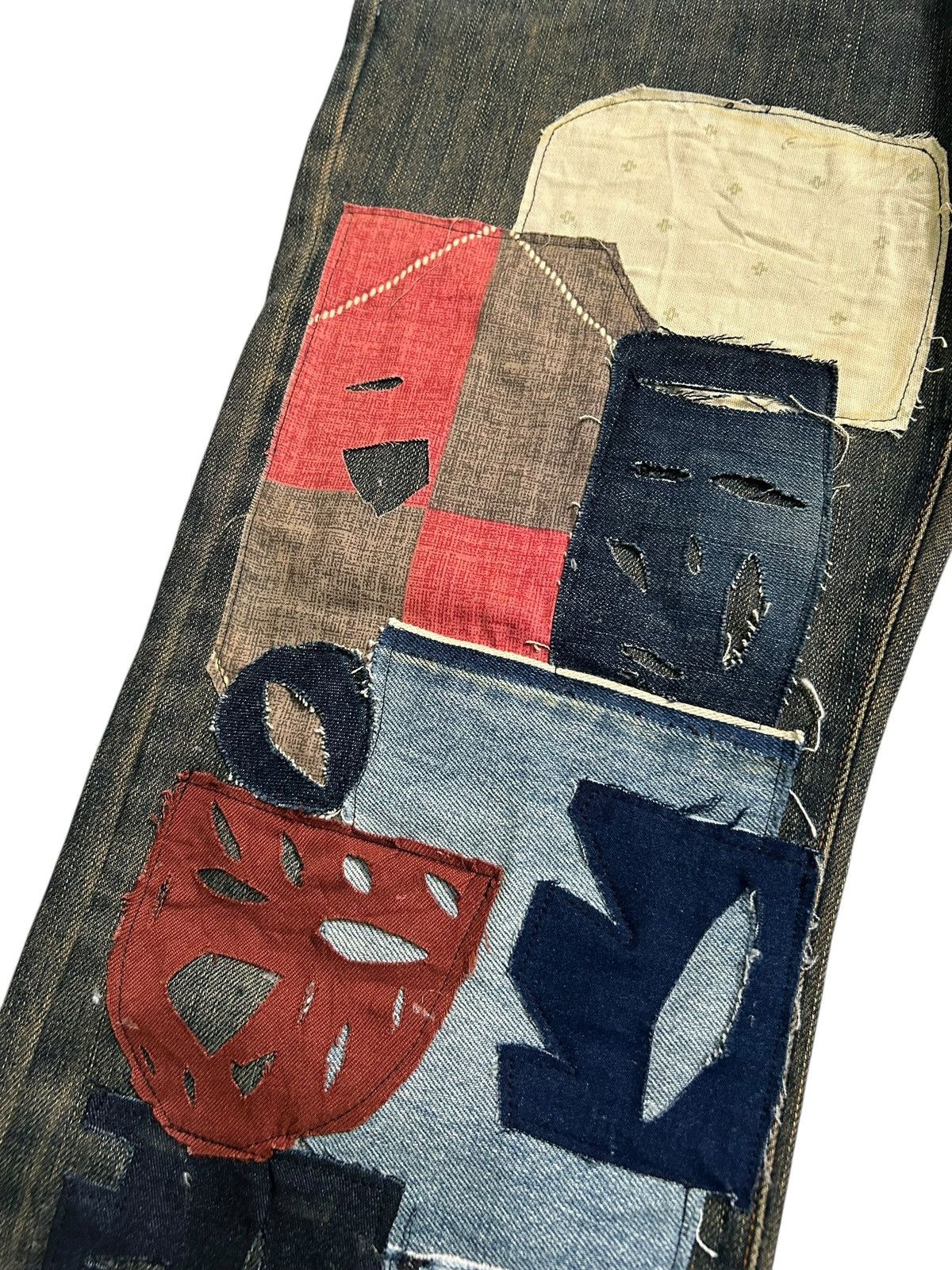 Japanese Brand × Kapital × Vintage Rare Edwin Rusty Rework Insane Custom Denim Jeans Size US 30 / EU 46 - 4 Thumbnail