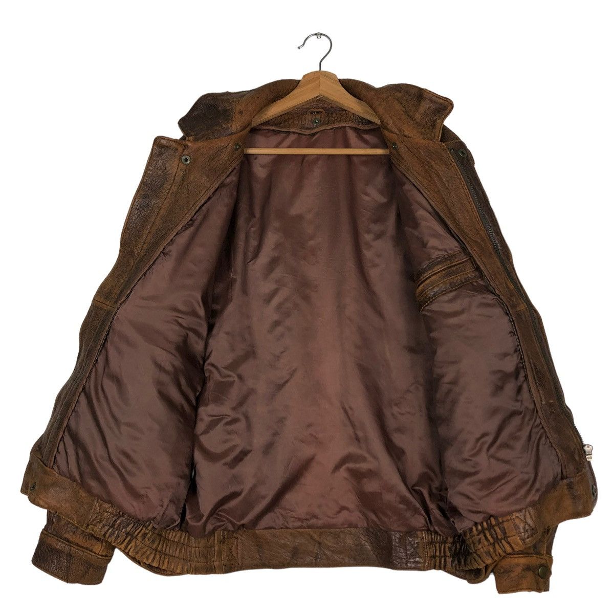 Japanese Brand 🔥VINTAGE FLY GENUINE LEATHER JACKET JAPAN ISSEY MIYAKE Size US L / EU 52-54 / 3 - 13 Thumbnail